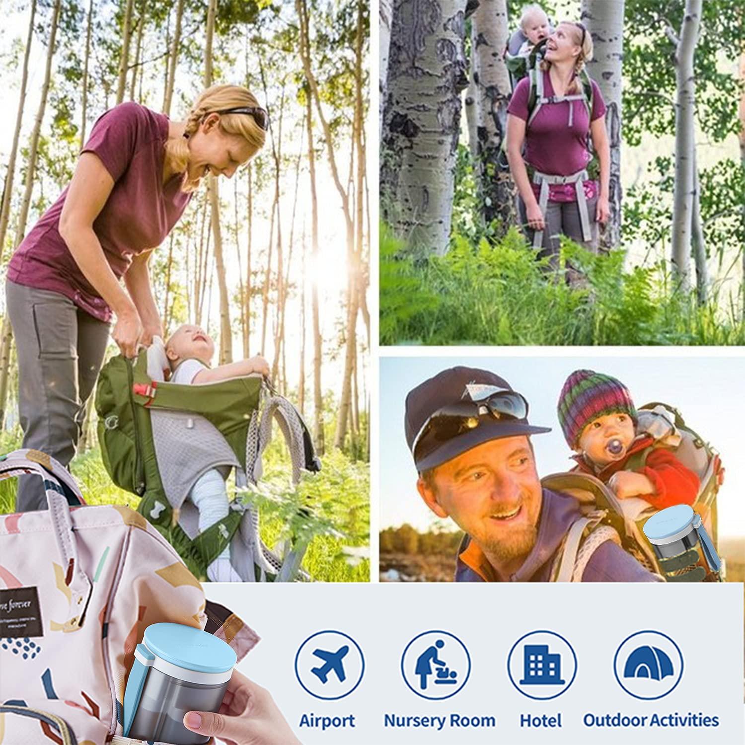 Kit de Limpieza de Botellas para Bebés TechoEcho 6 en 1 Azul