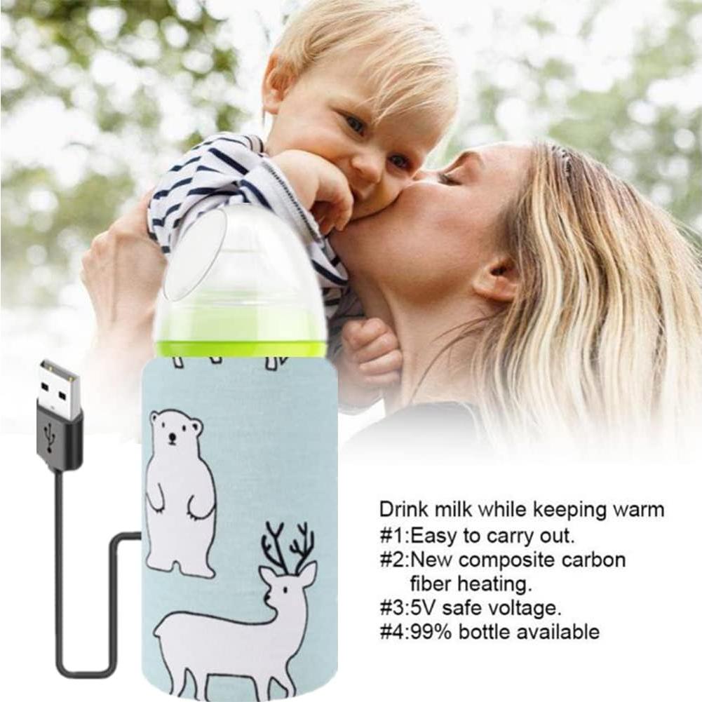 Calentador de Botellas USB Hilitand Oso para Bebés 40°C