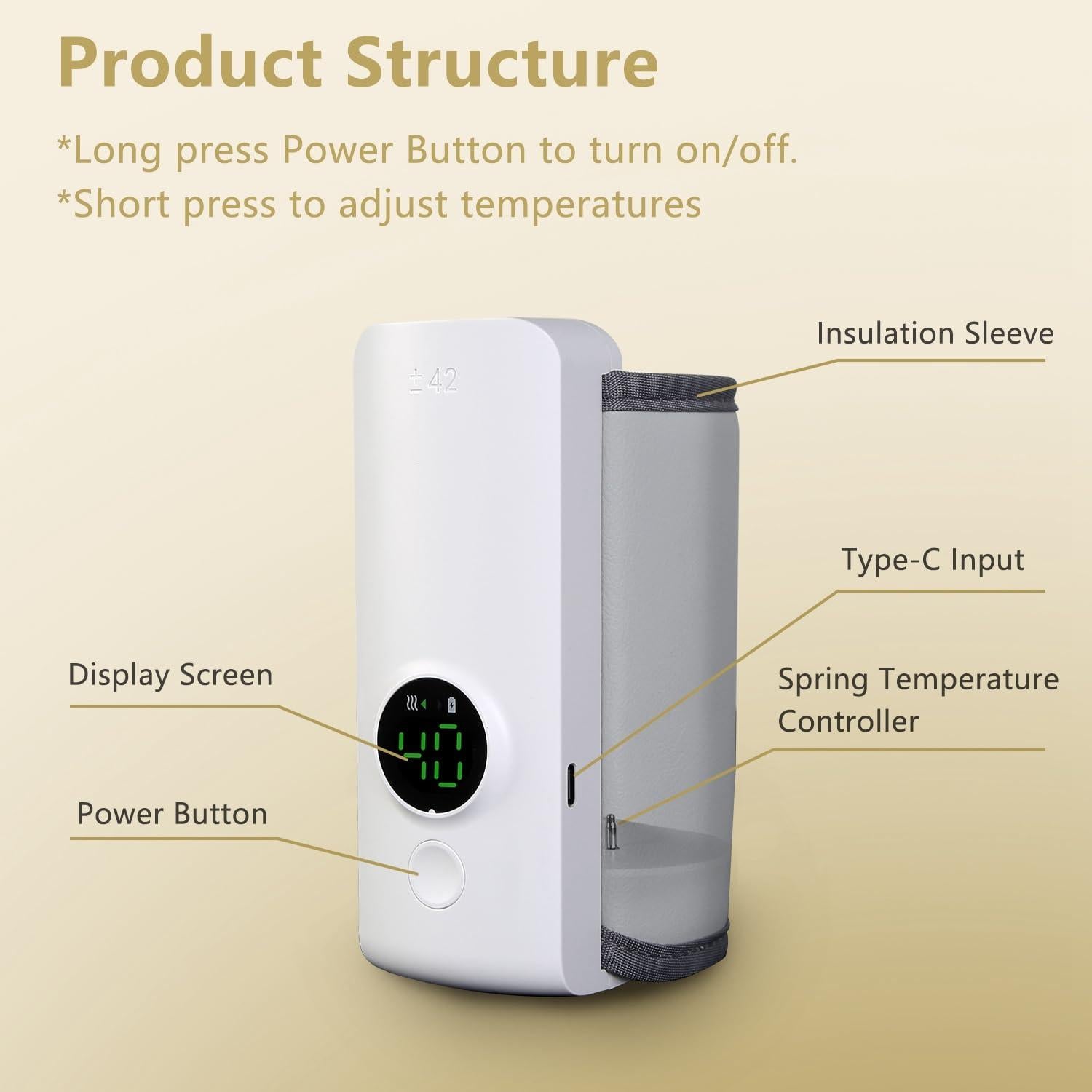 Calentador de Botellas Portátil TeqHome YP-5100-M1 6000mAh