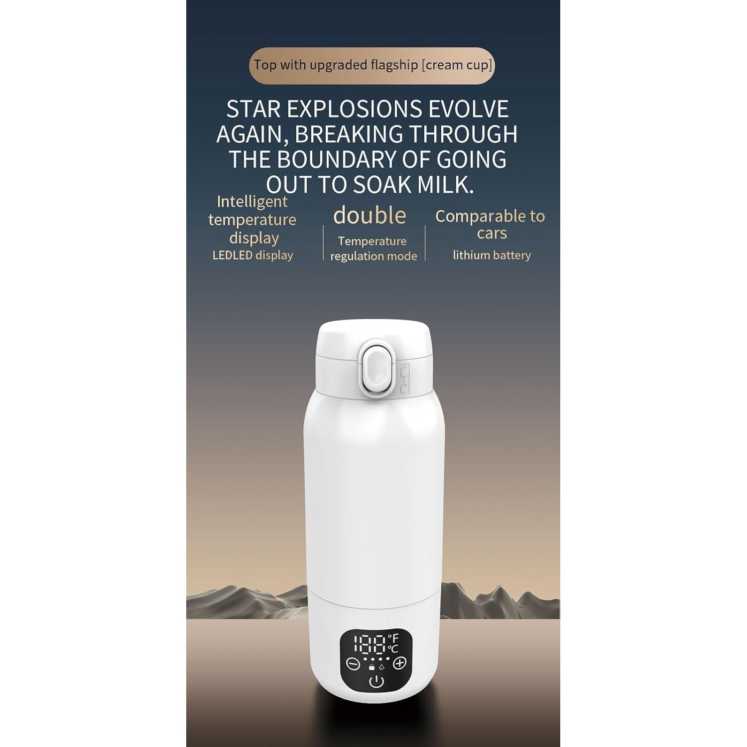 Calentador de Botellas Portátil EUBUY 500ml Inalámbrico USB-C