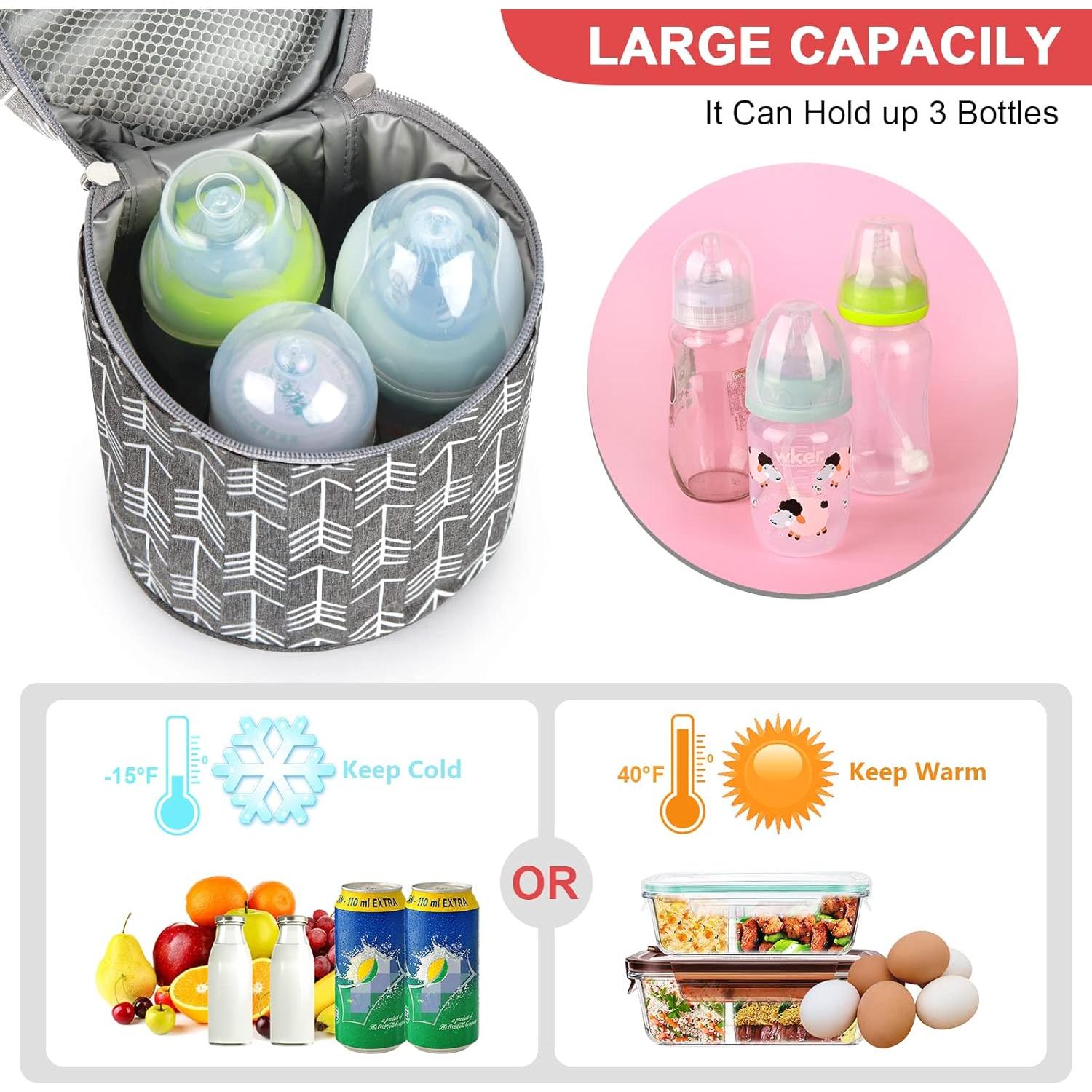 Bolsa Enfriadora de Leche Materna Accmor Gris 14x19 cm