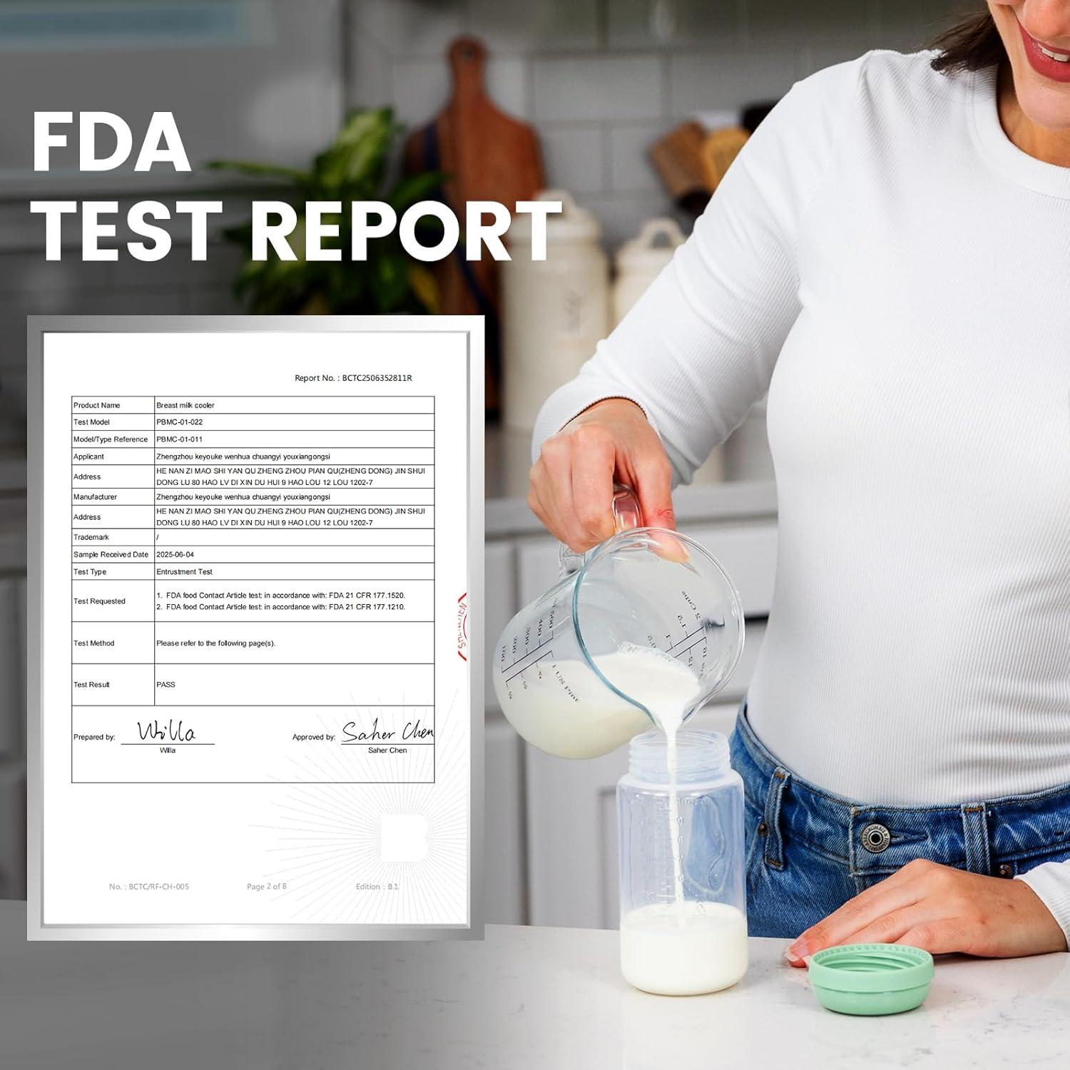 Enfriador de Leche Materna Portátil 22oz PBMC-01-022 con 2 Botellas