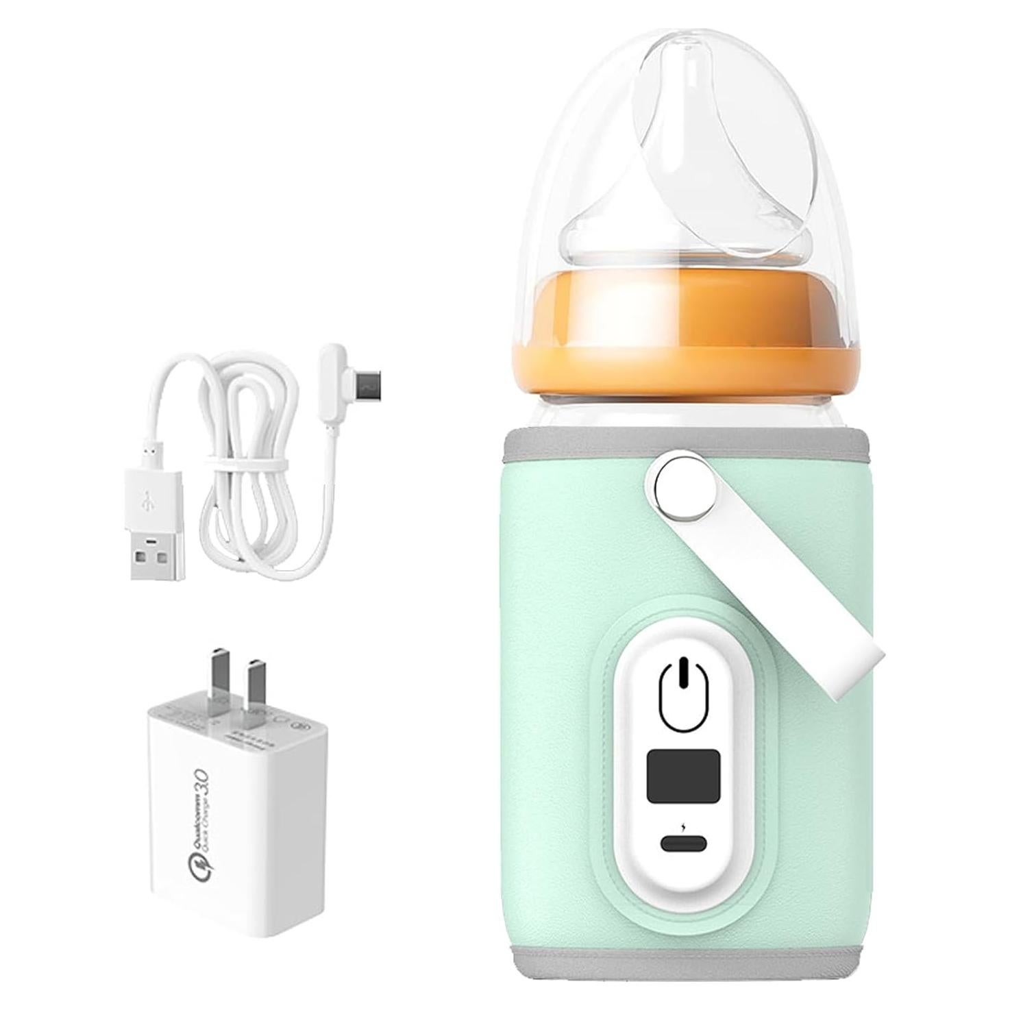 Calentador de Botellas Portátil Bebés 42°C con Cargador Rápido