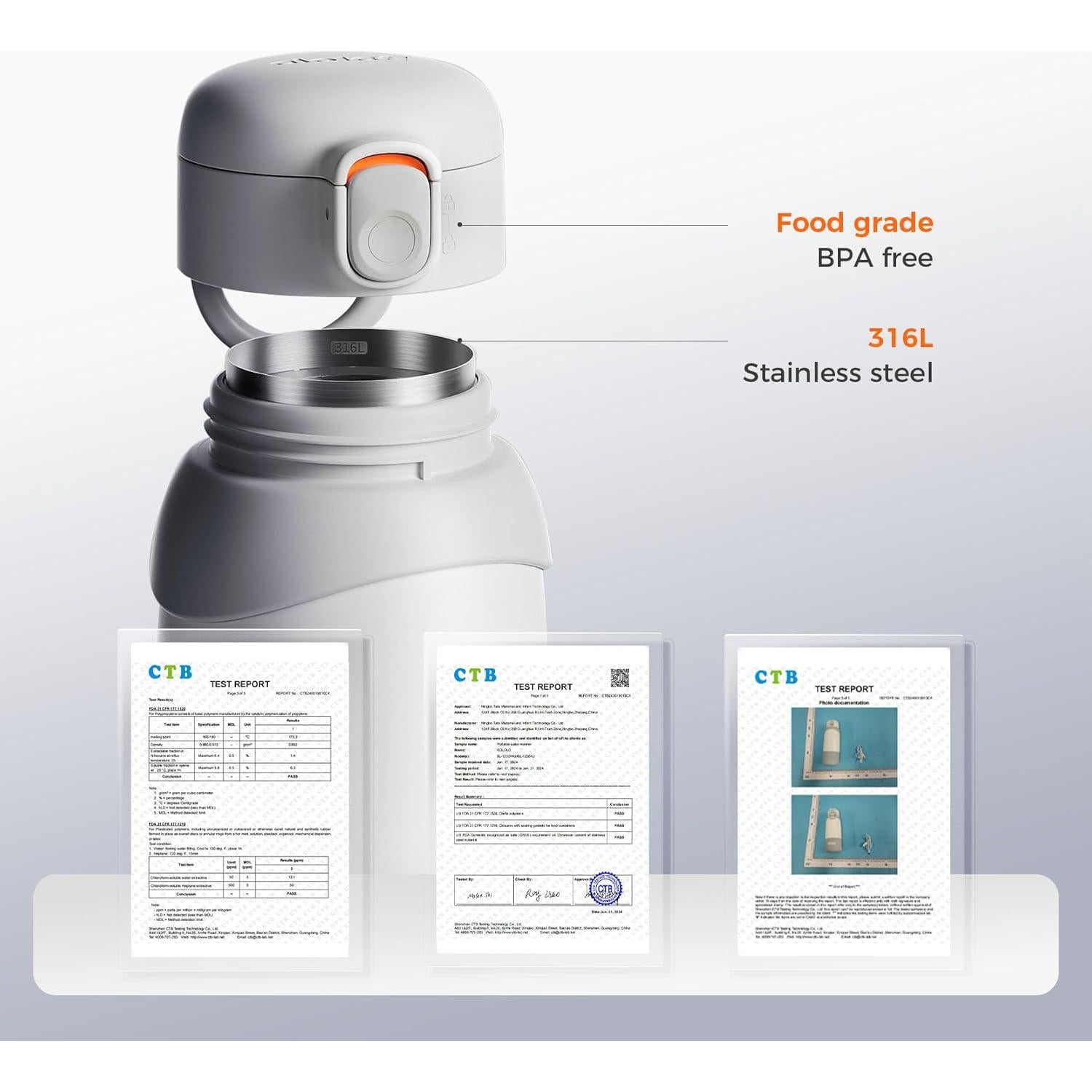 Calentador de Leche Portátil Pro 517 ml con Batería 14000mAh