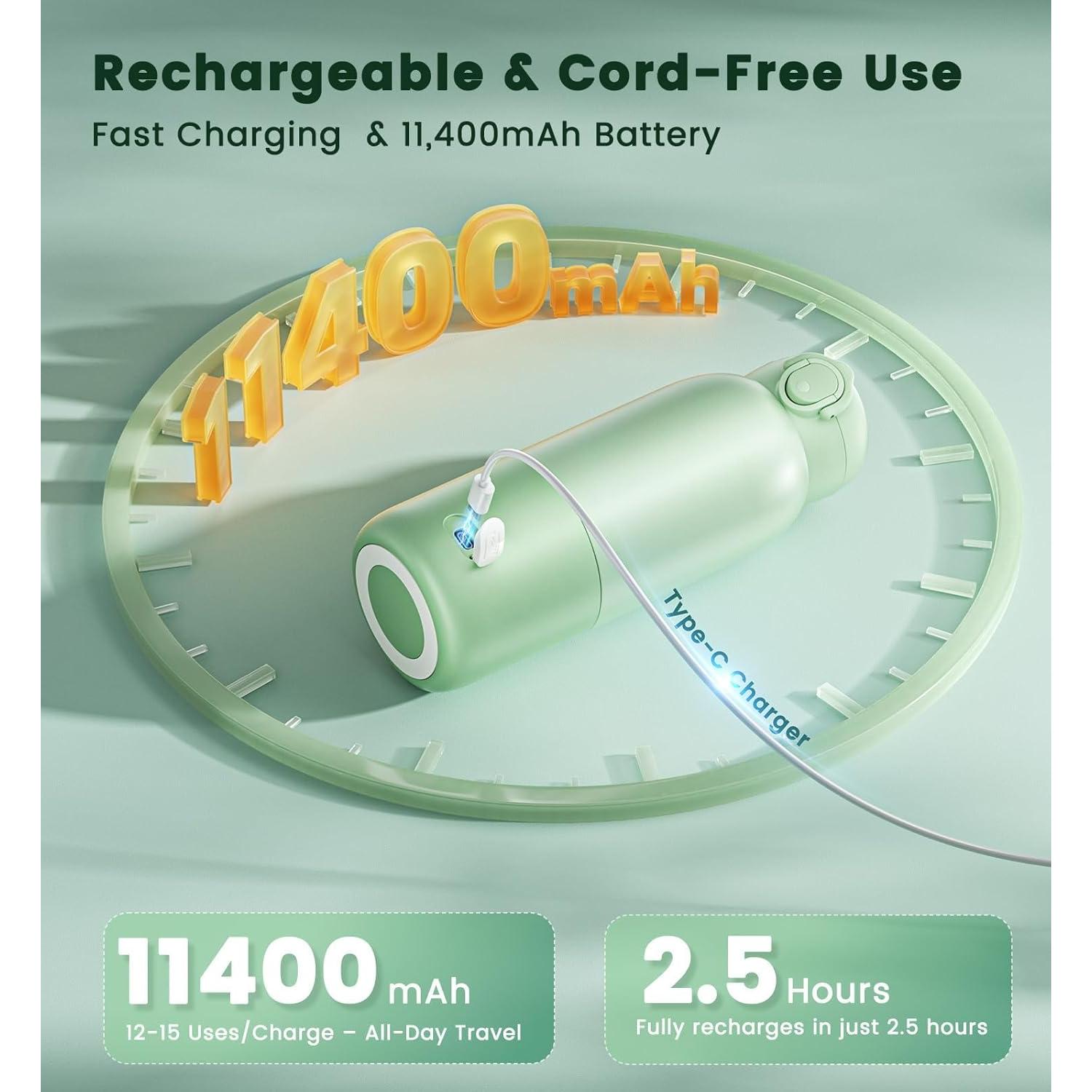 Calentador de Botellas Portátil para Bebés 355 ml Verde