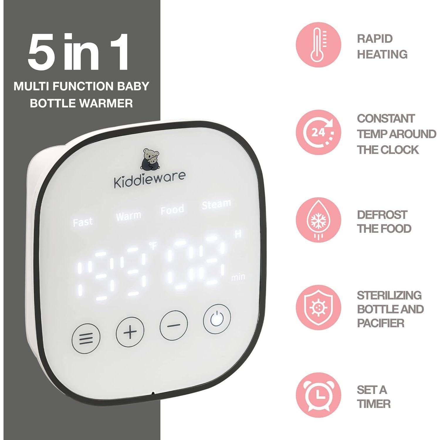 Calentador de Biberones 5 en 1 BOTW001W - Control Inteligente