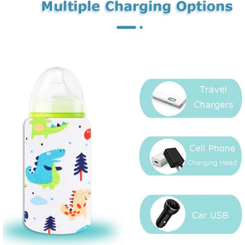 Calentador de Botellas USB Hilitand Dinosaurio para Bebés