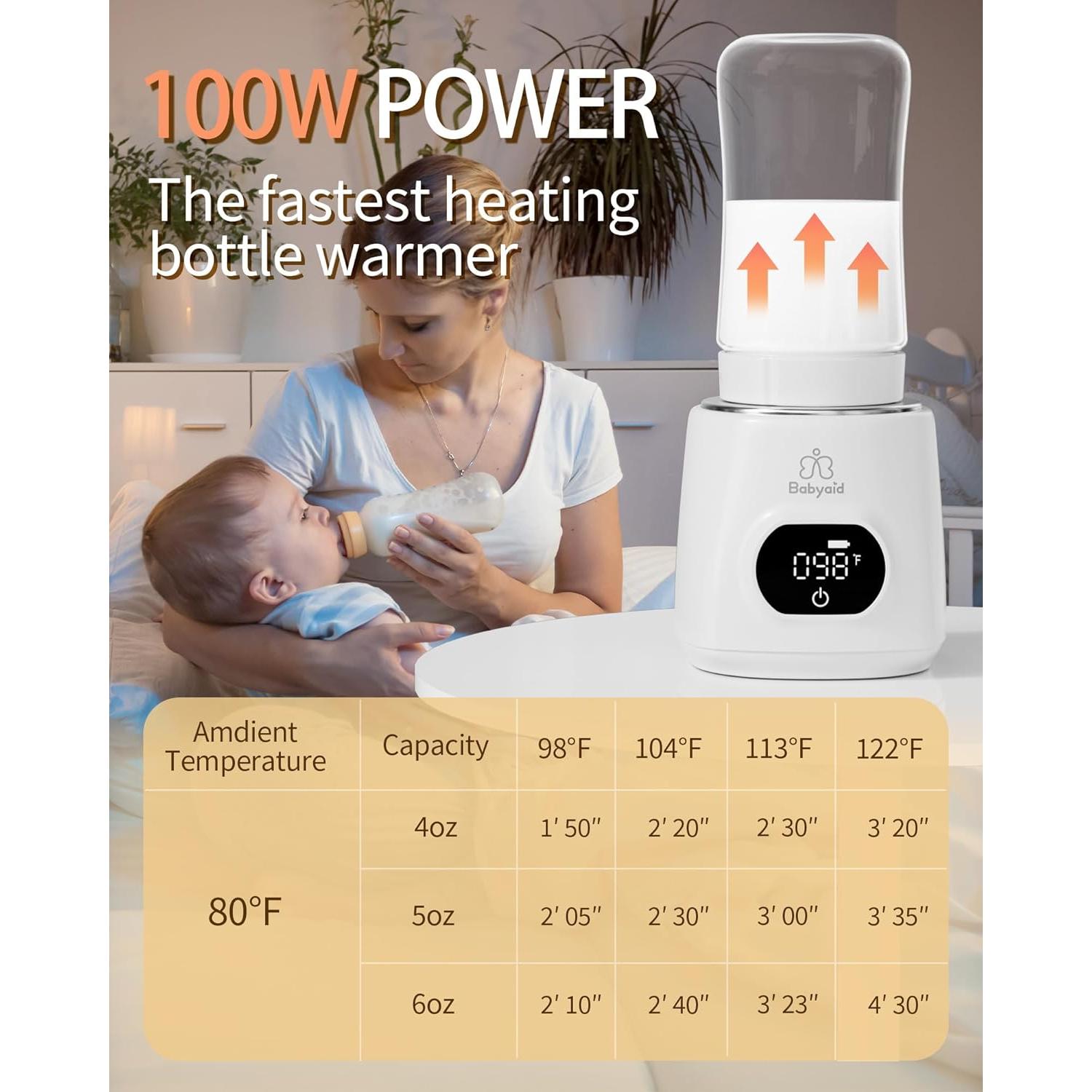 Calentador de Botellas Inalámbrico Babyaid 100W 13500mAh