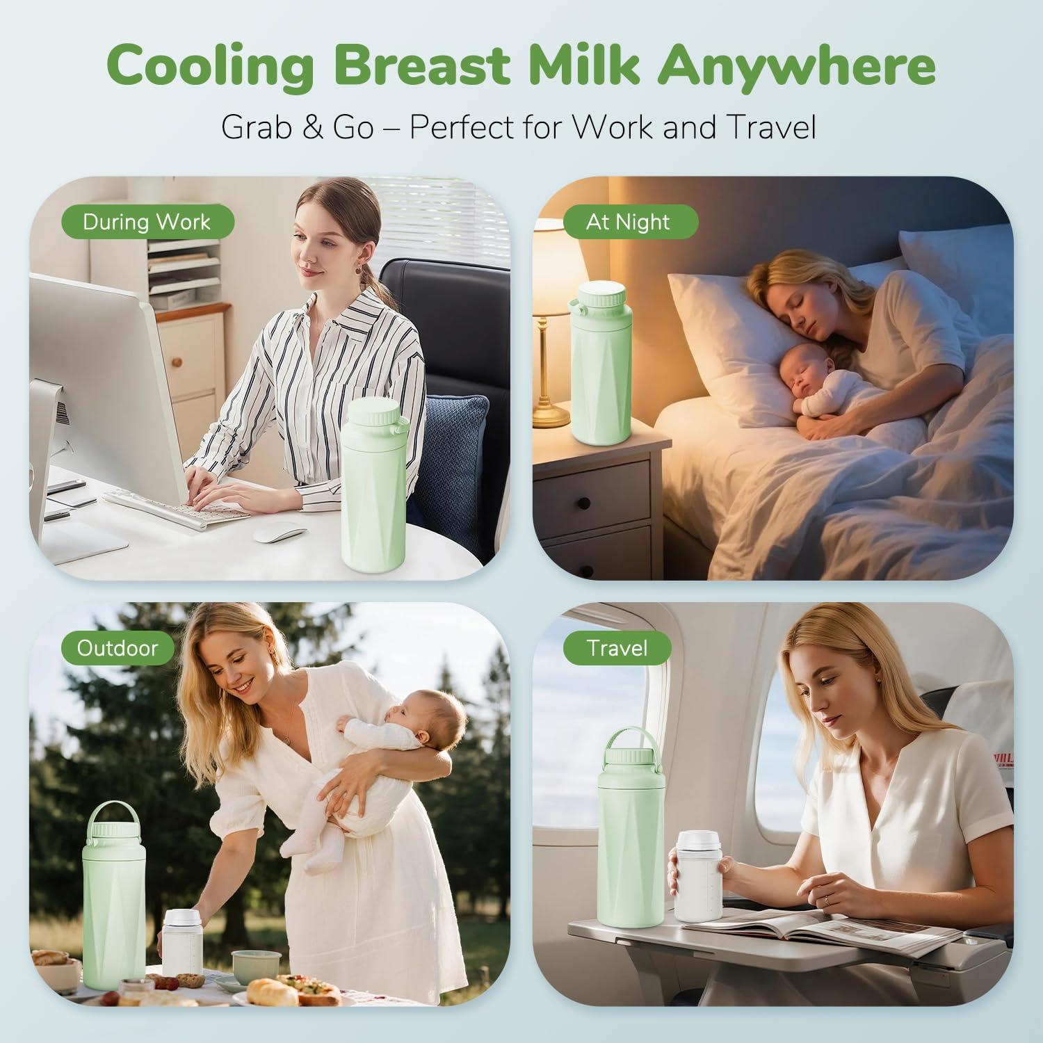 Enfriador de Leche Materna Portátil Easyvava 22oz - 24h Fresco