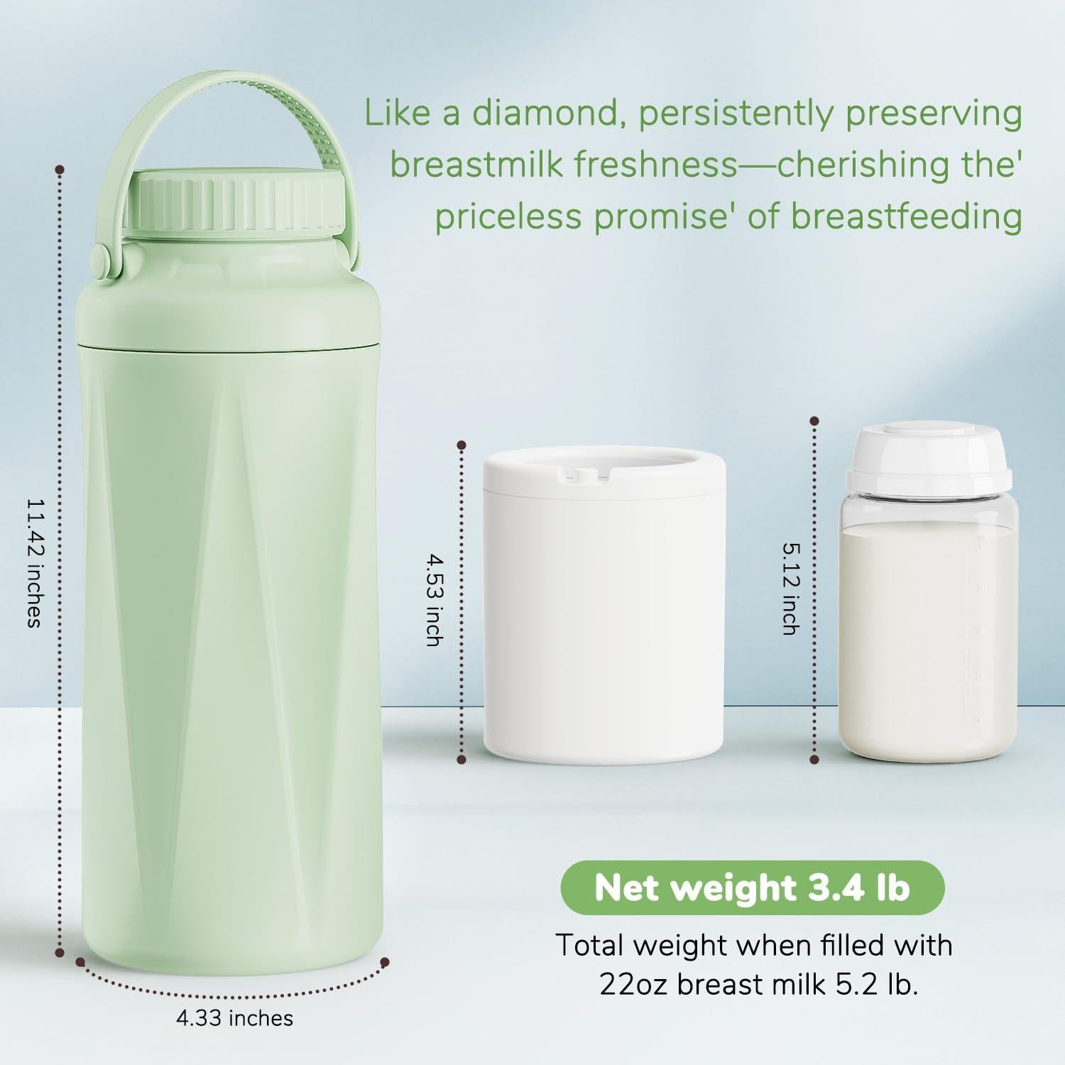 Enfriador de Leche Materna Portátil Easyvava 22oz - 24h Fresco