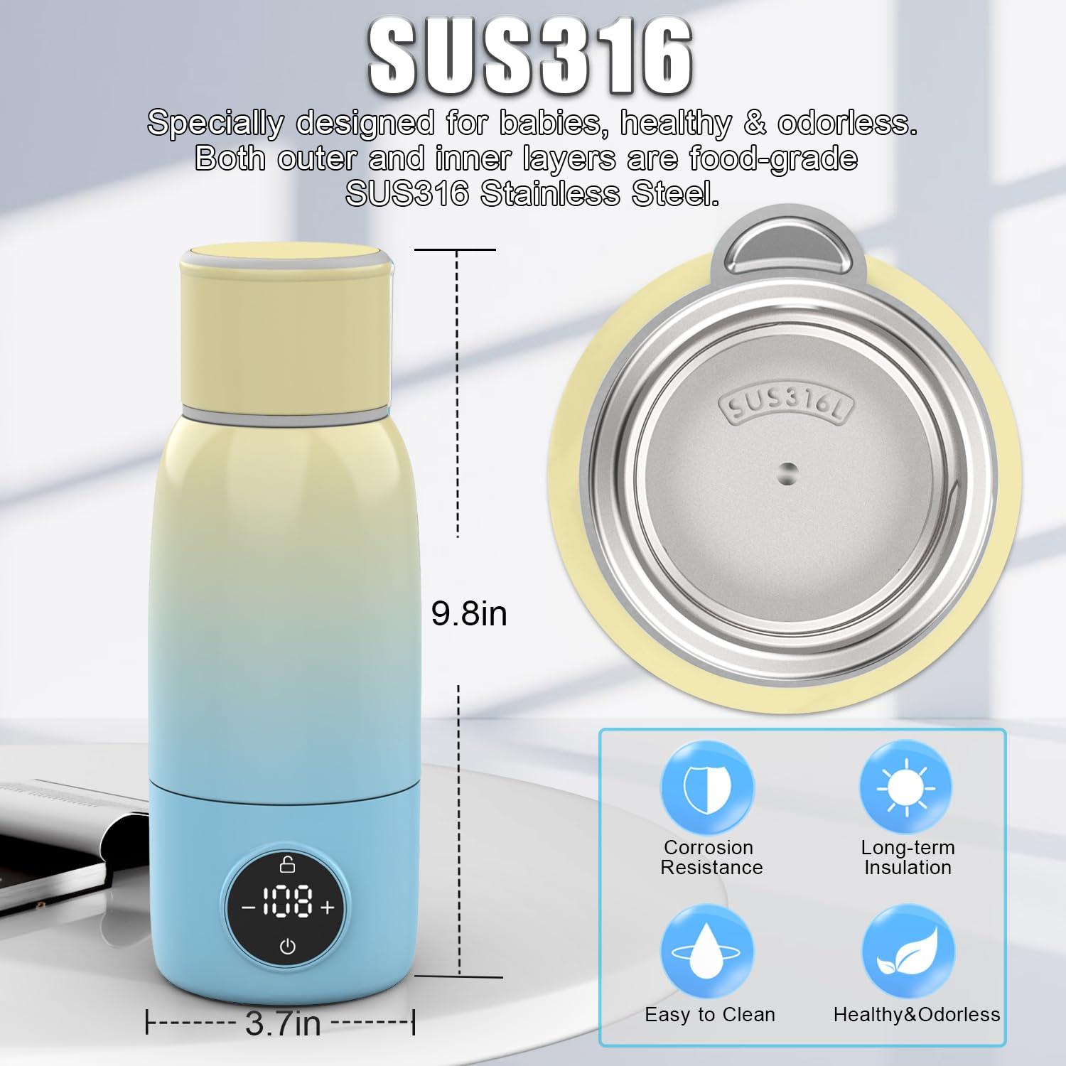 Calentador de Botellas Portátil BEGUKO 0.5L Rápido 5min