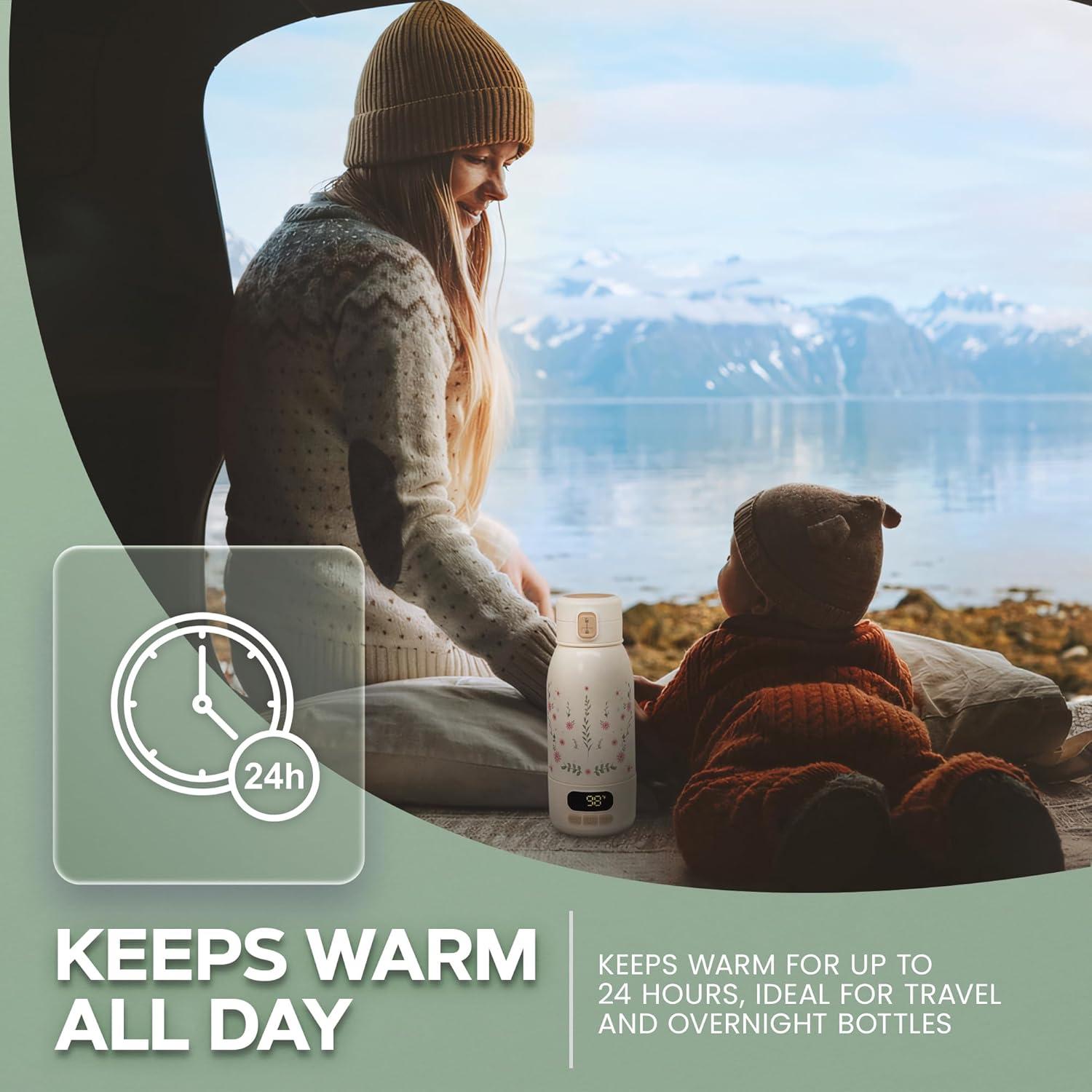 Calentador de Botellas Portátil Kasey Mae 500ml Carga Rápida