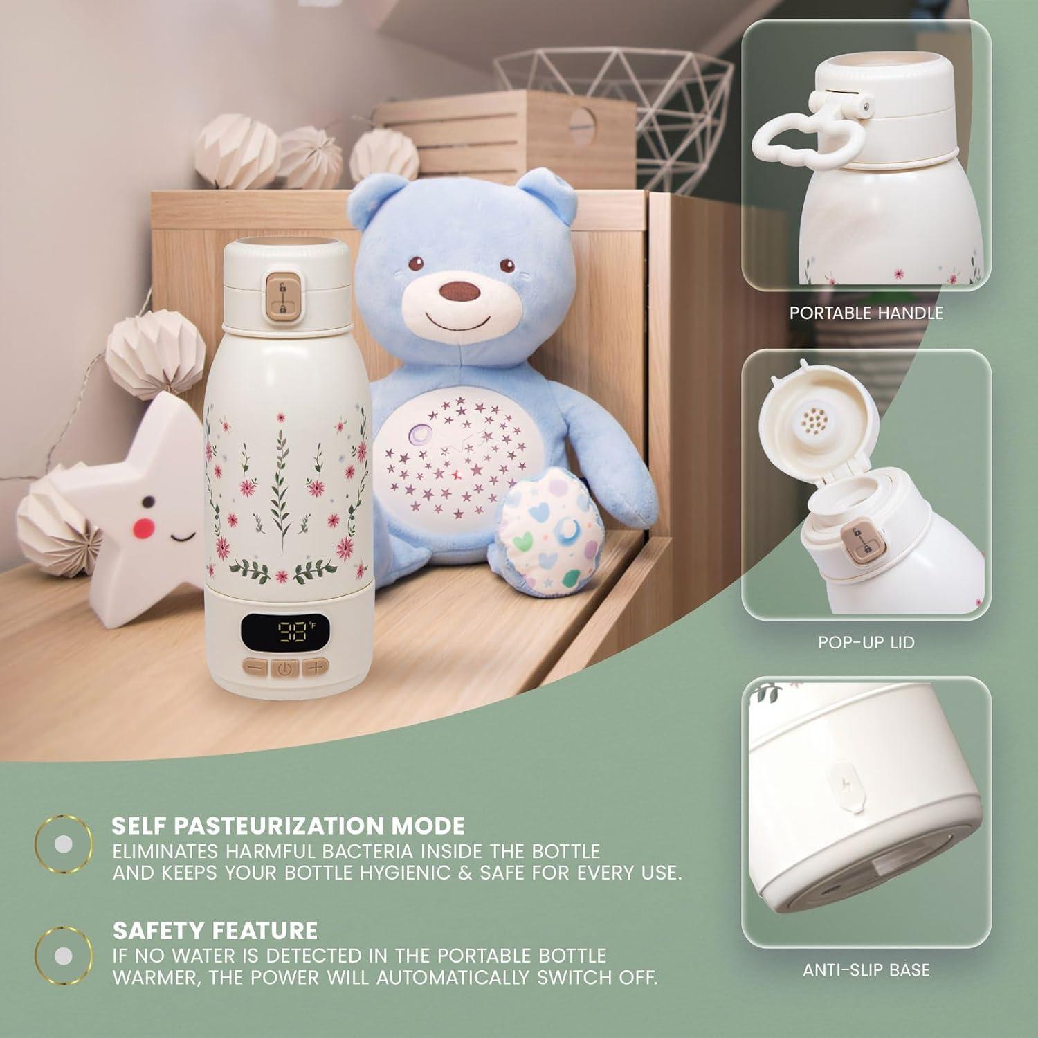 Calentador de Botellas Portátil Kasey Mae 500ml Carga Rápida