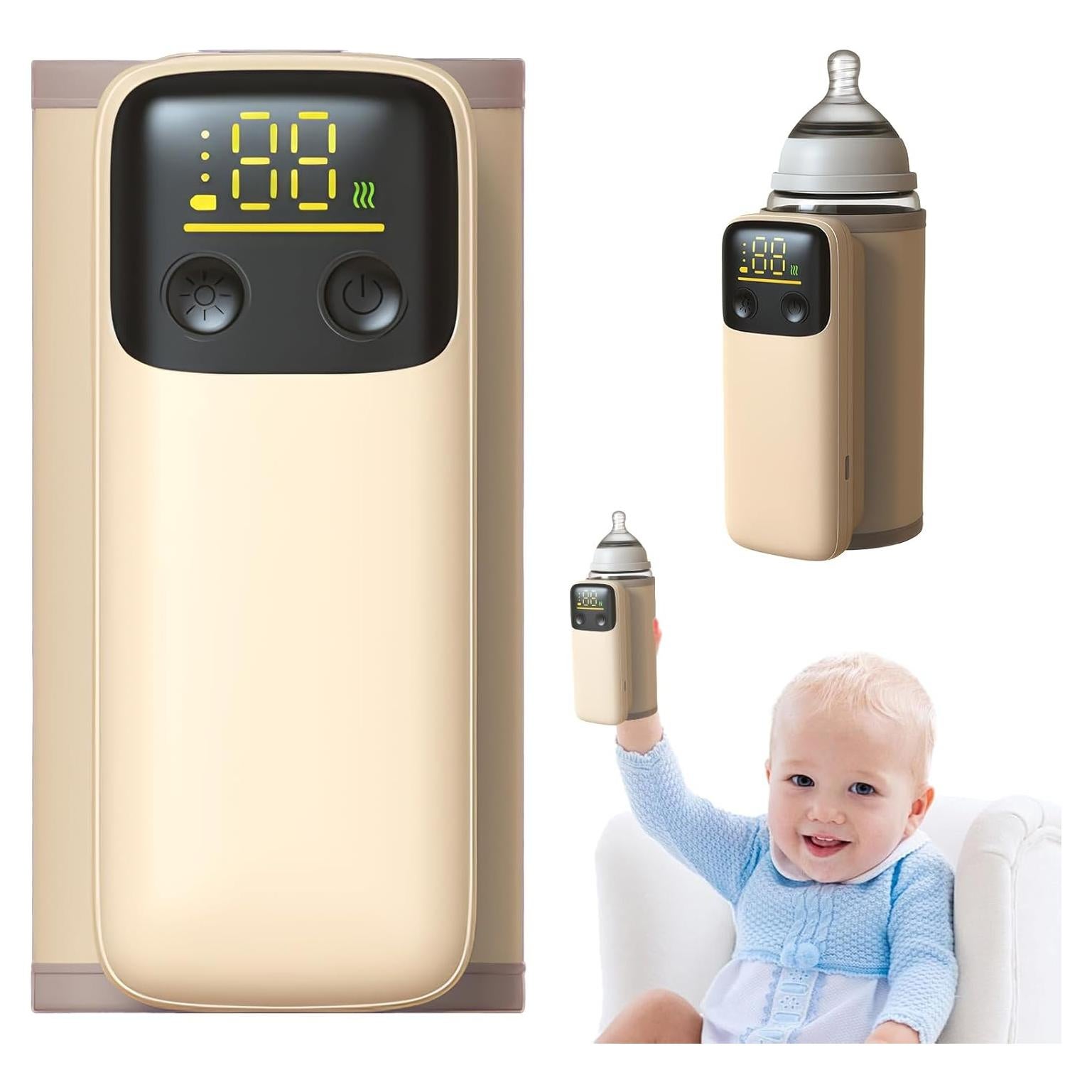 Calentador de Botellas Portátil para Bebés - 6 Temperaturas LED
