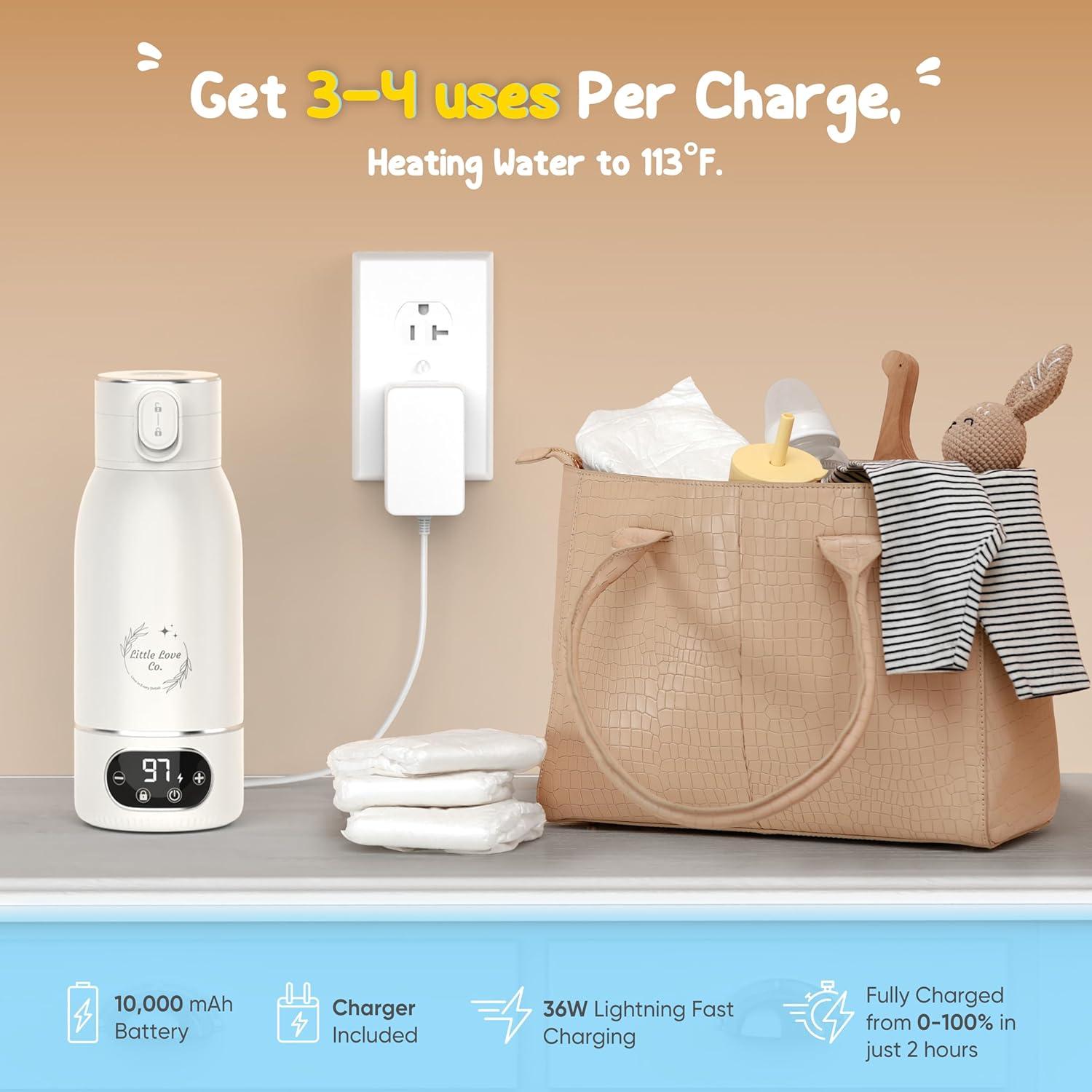 Calentador de Botellas de Bebé Portátil 500 ml - Control Táctil