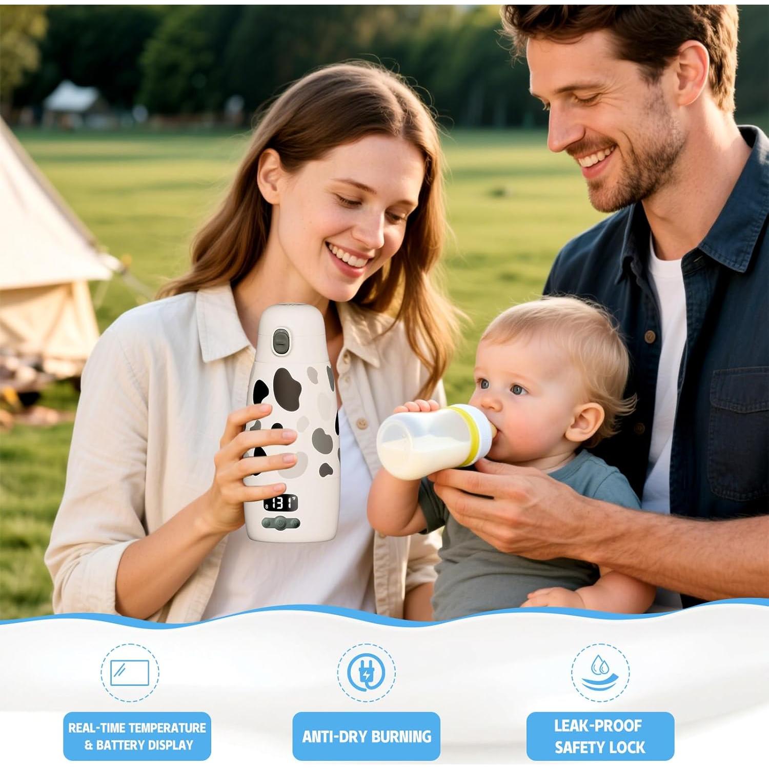 Calentador de Botellas Portátil 517ml - Carga Rápida y Aislamiento