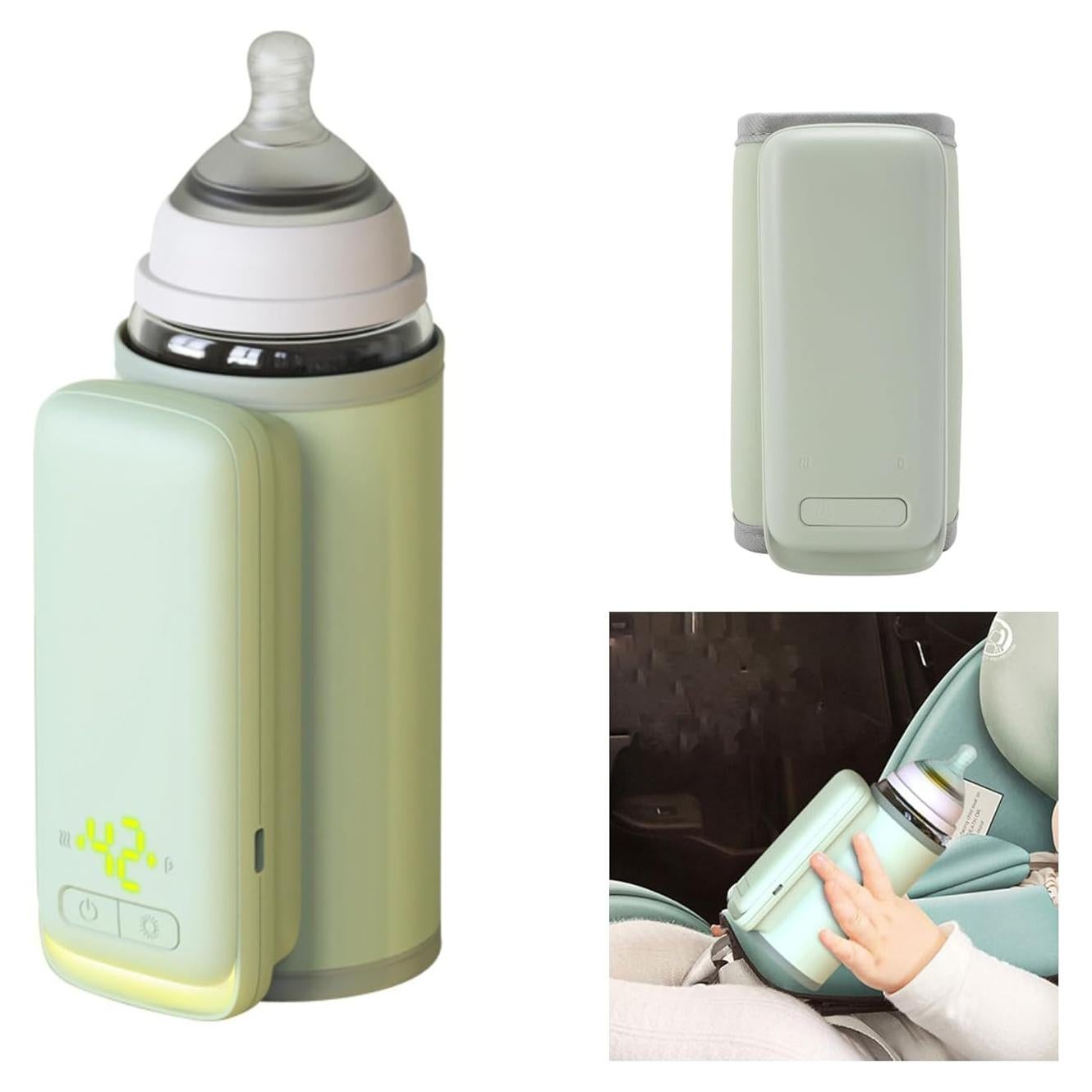 Calentador de Biberones Portátil USB 6000mAh con Pantalla LCD