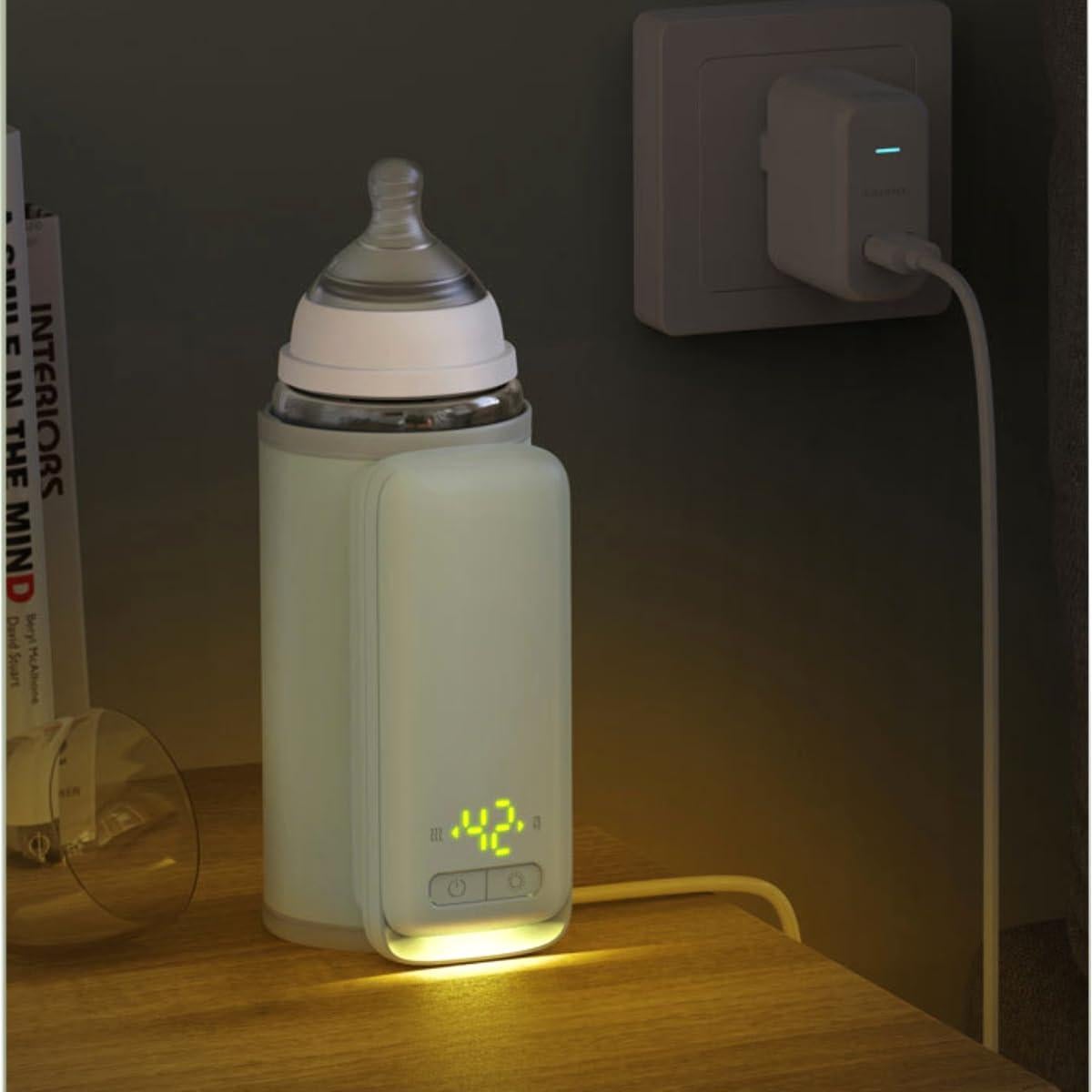 Calentador de Biberones Portátil USB 6000mAh con Pantalla LCD