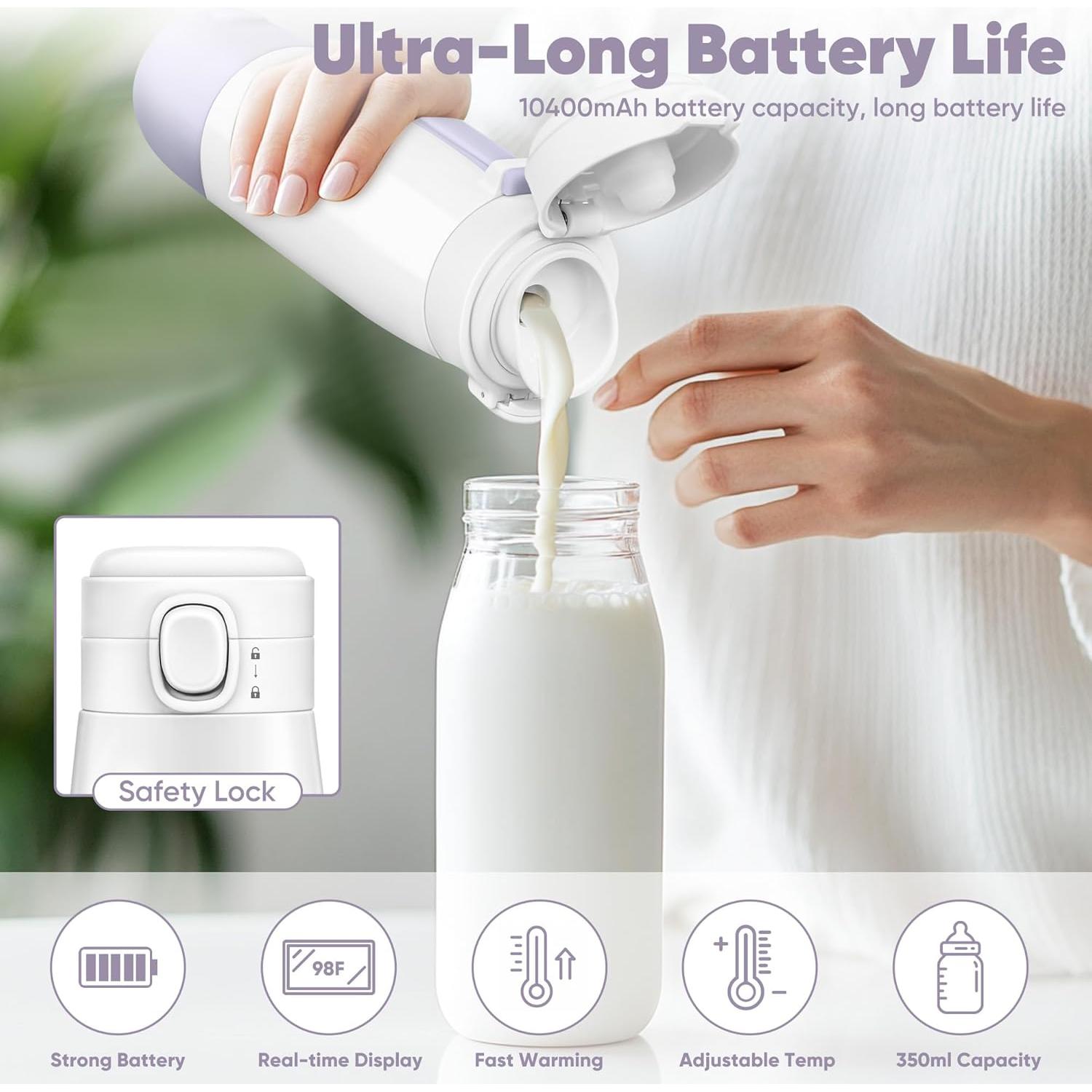 Calentador de Botellas Portátil BB-MILK 350ml - Carga Rápida