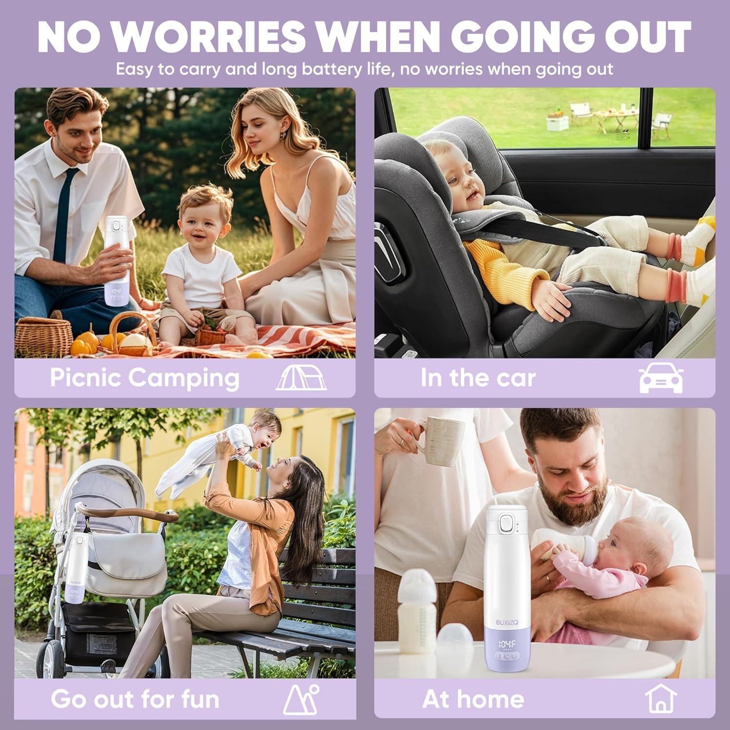 Calentador de Botellas Portátil BB-MILK 350ml - Carga Rápida