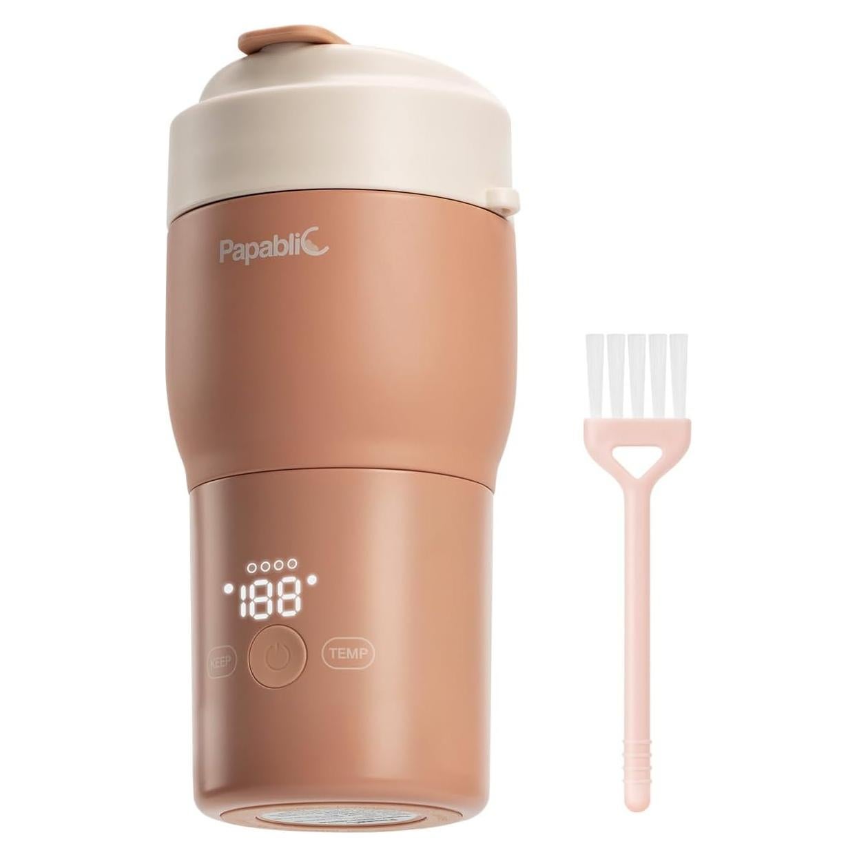 Calentador de Botellas Portátil Papablic Almendra Rosa