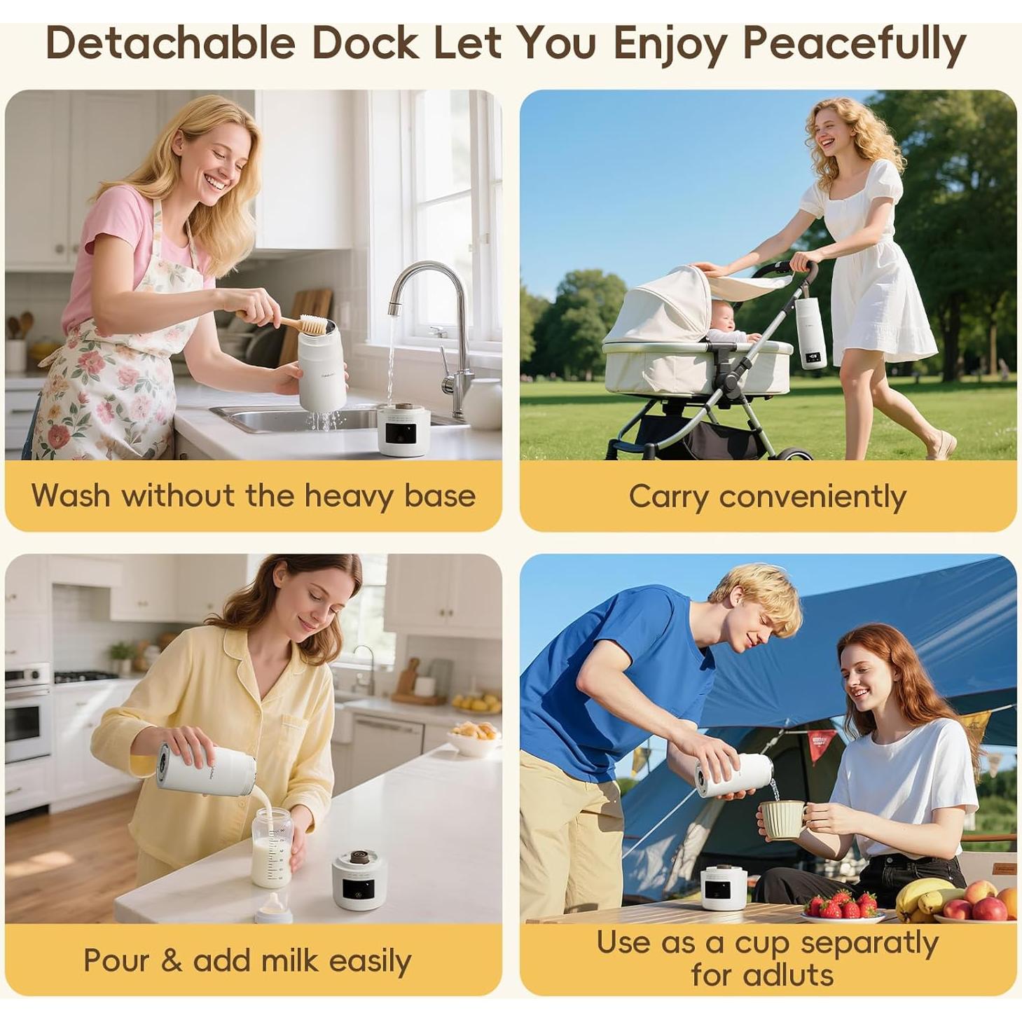 Calentador de Botellas Portátil Felizbebe 0.3L Desmontable