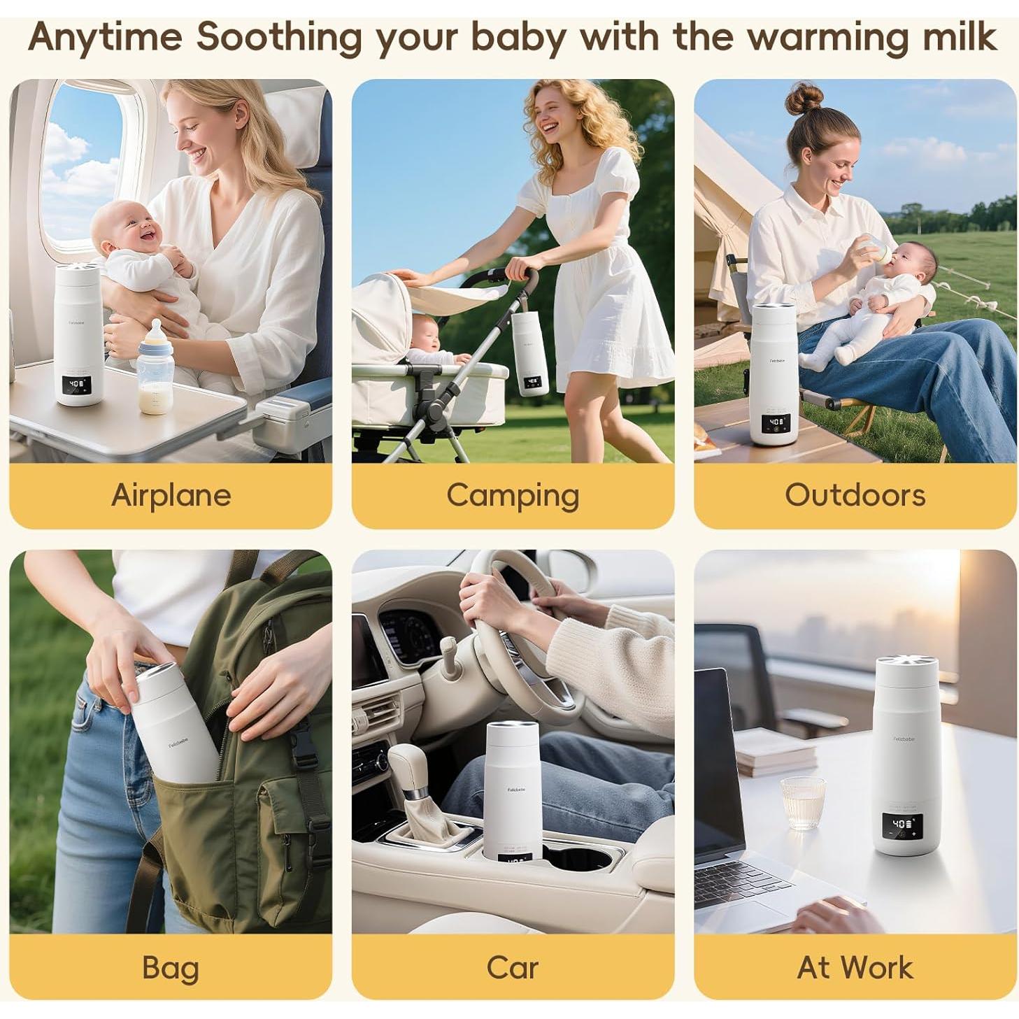Calentador de Botellas Portátil Felizbebe 0.3L Desmontable