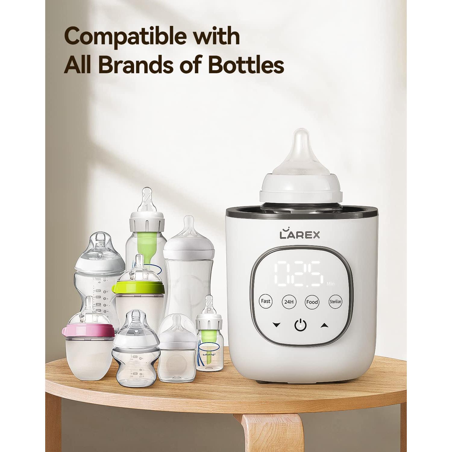Calentador de Botellas LAREX 8 en 1, Rápido y Preciso, Libre de BPA