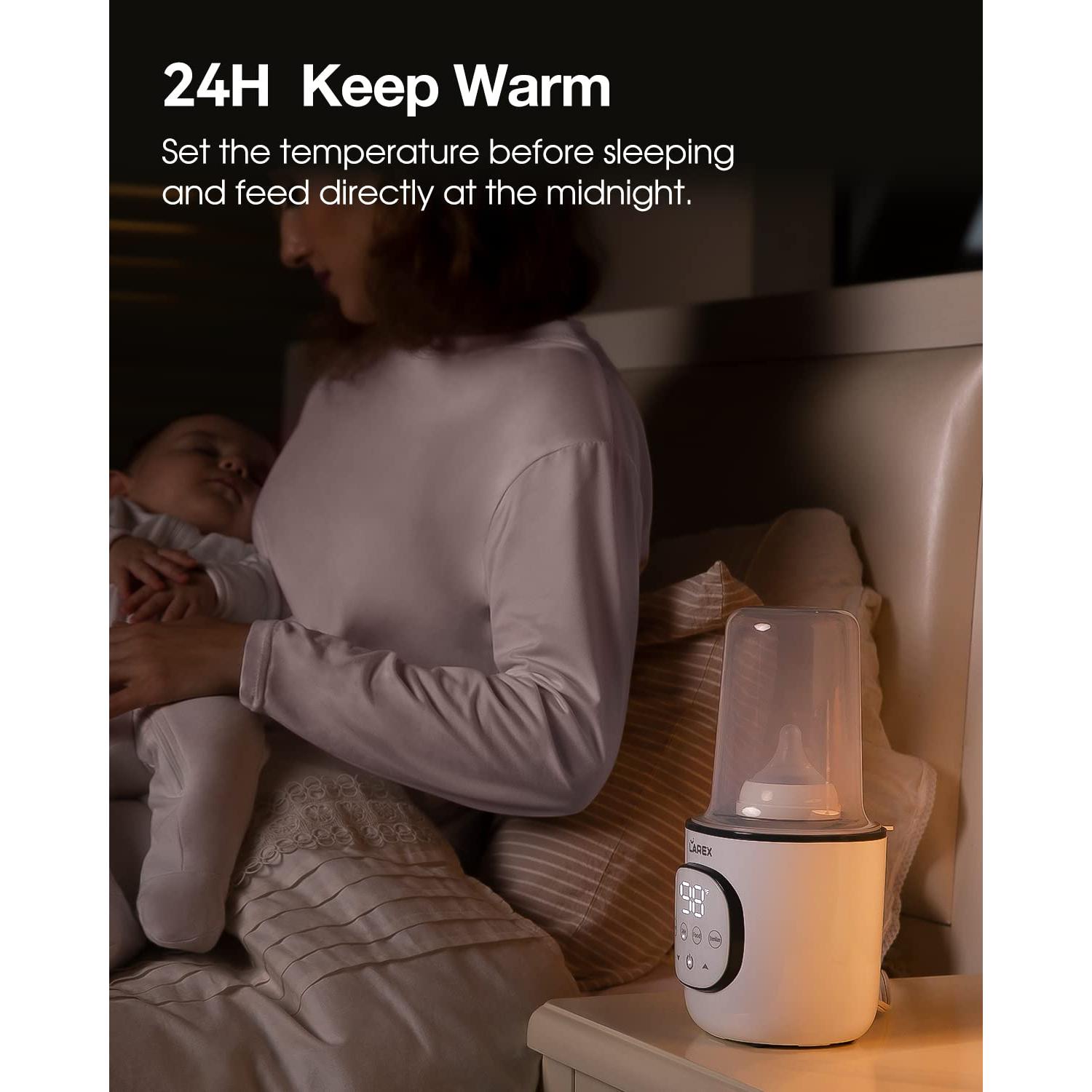 Calentador de Botellas LAREX 8 en 1, Rápido y Preciso, Libre de BPA