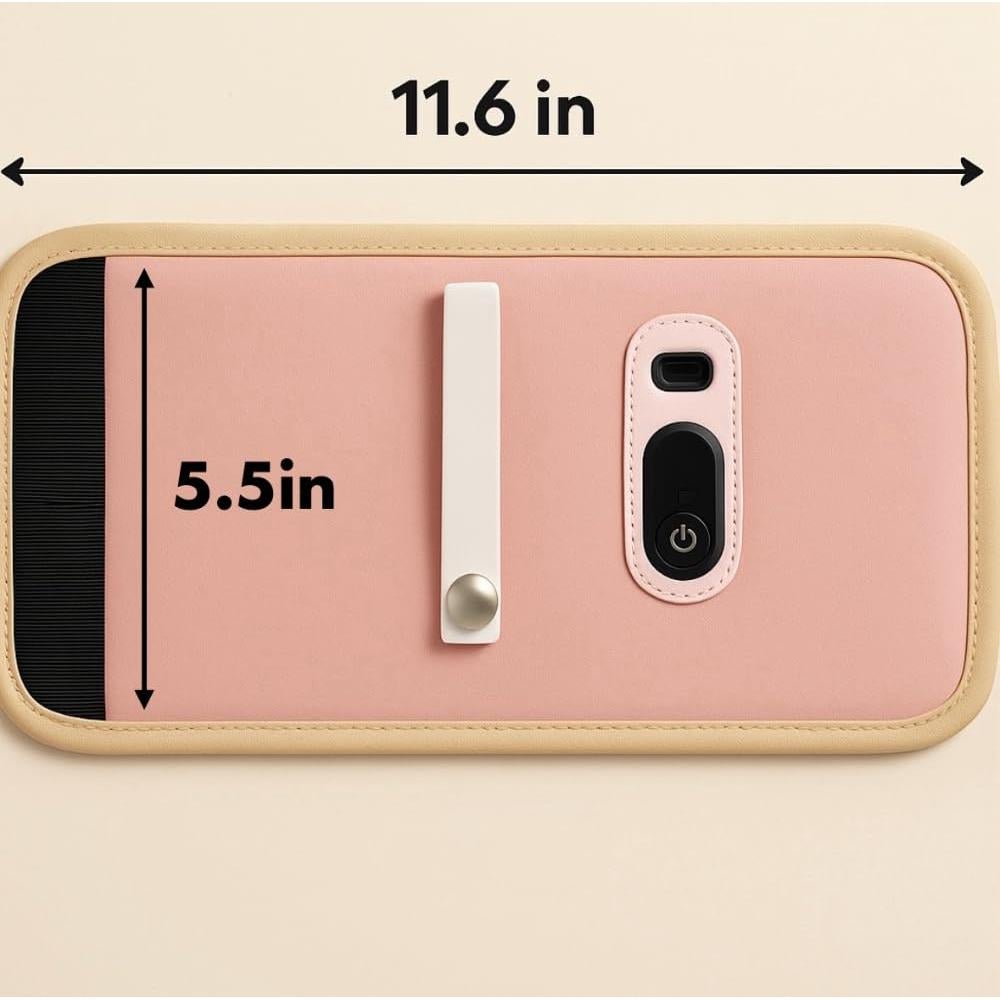 Calentador de Biberones Portátil USB Rosa - Pantalla Digital, 5 Temperaturas