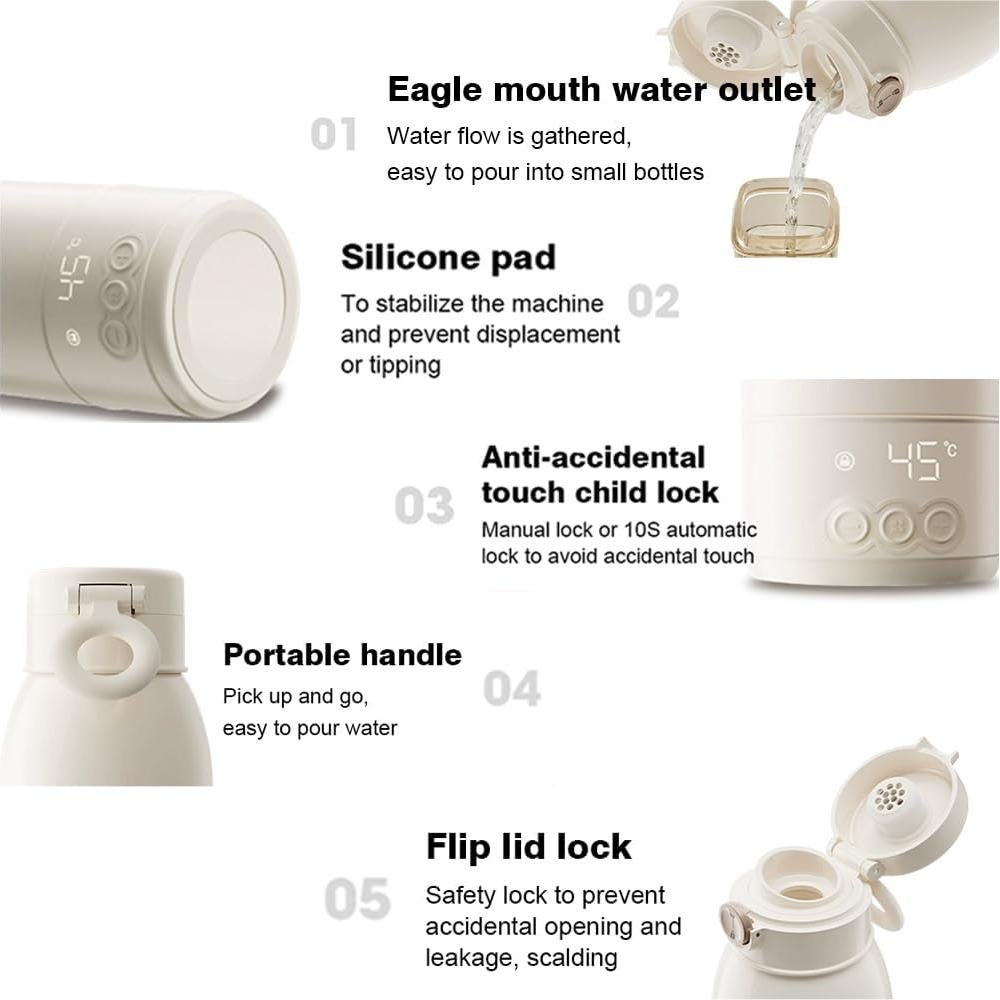 Calentador de Leche y Agua Portátil Genérico 17oz (504ml) Rápido