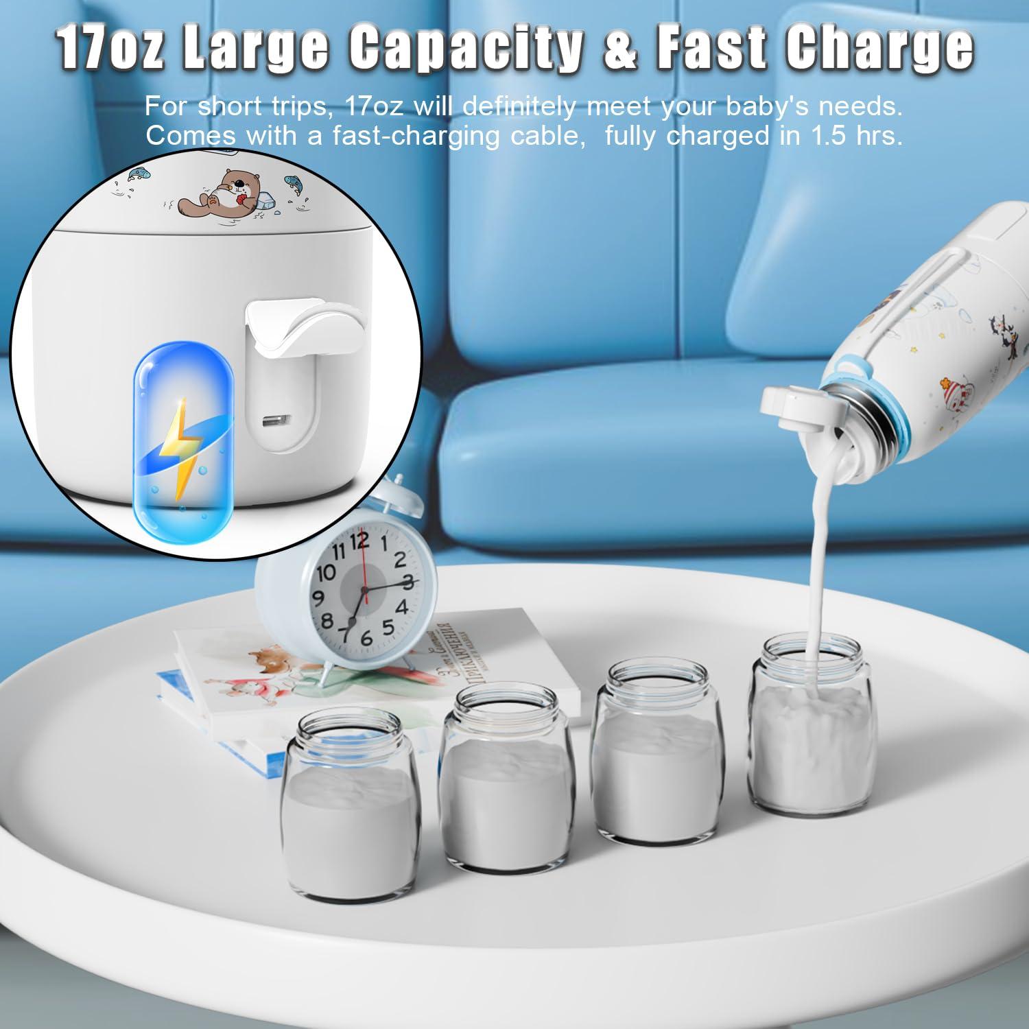 Calentador de Botellas Portátil BEGUKO 17oz Carga Rápida