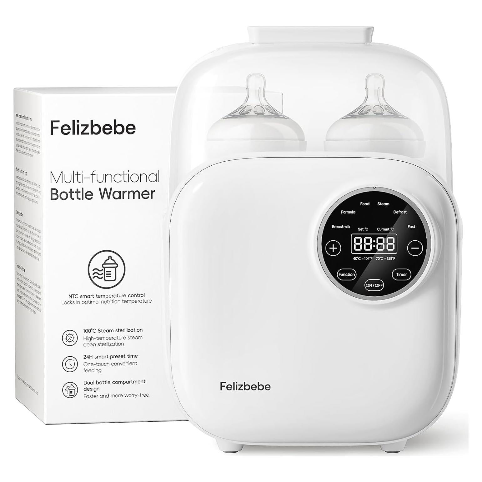 Calentador de Biberones Felizbebe 10 en 1 Blanco - Doble Función
