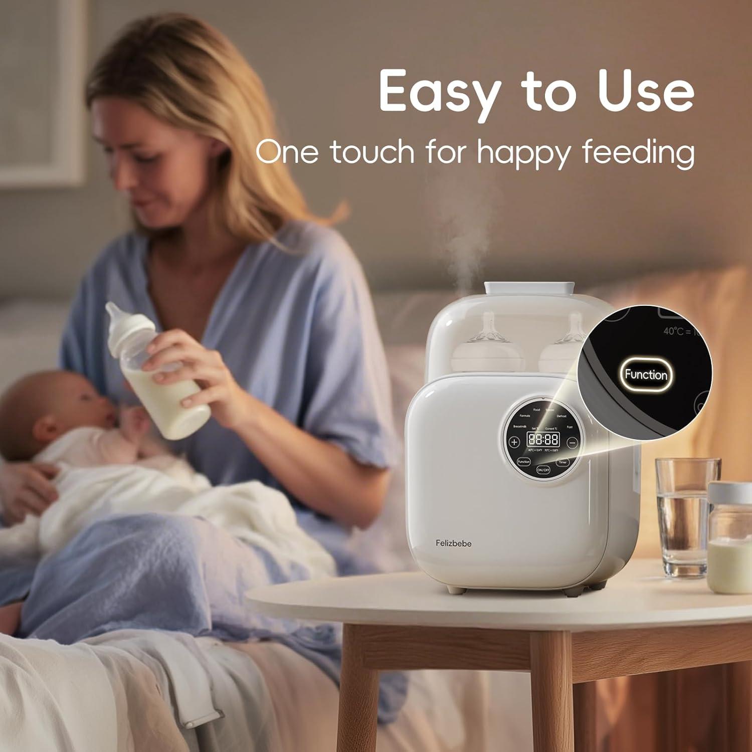 Calentador de Biberones Felizbebe 10 en 1 Blanco - Doble Función