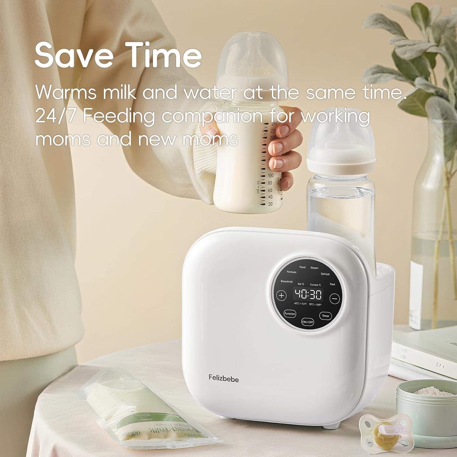 Calentador de Biberones Felizbebe 10 en 1 Blanco - Doble Función