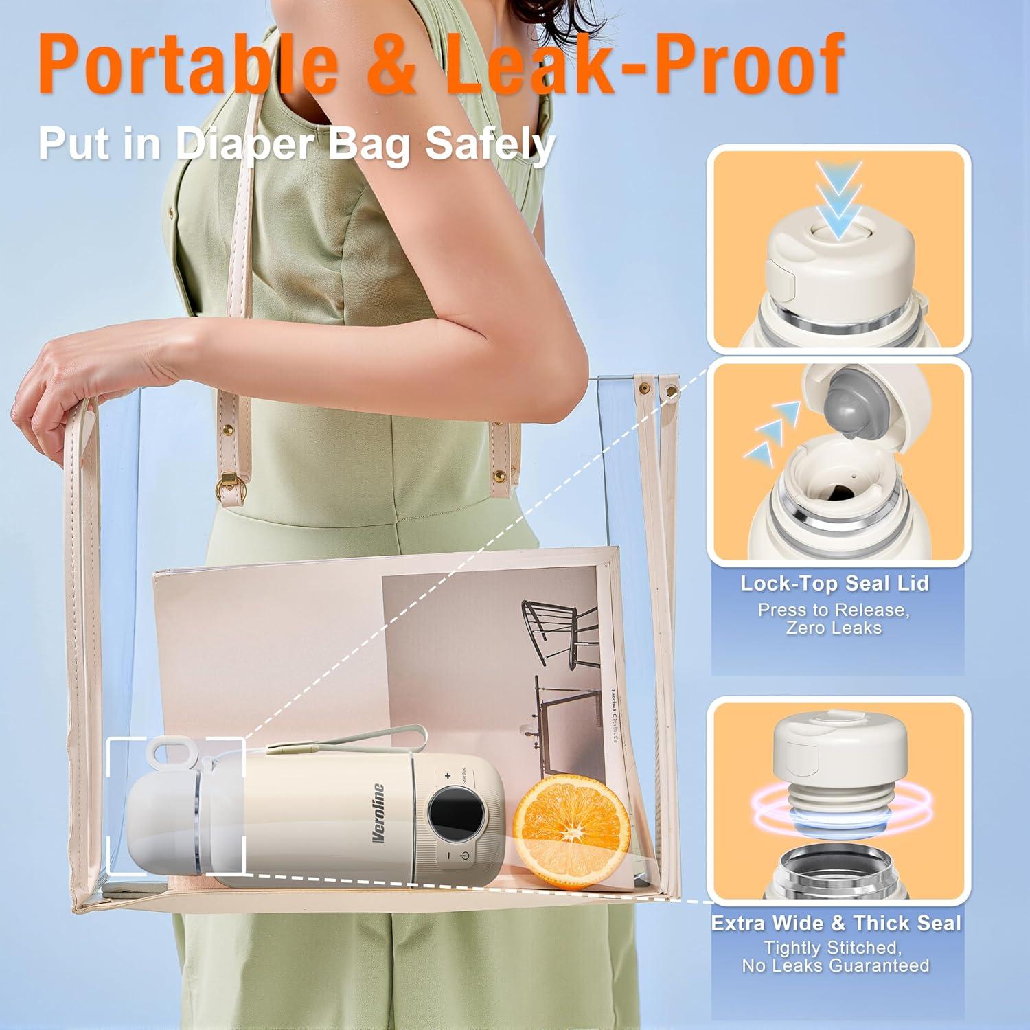 Calentador de Botellas Portátil 400ml - Carga Rápida y Control de Temperatura