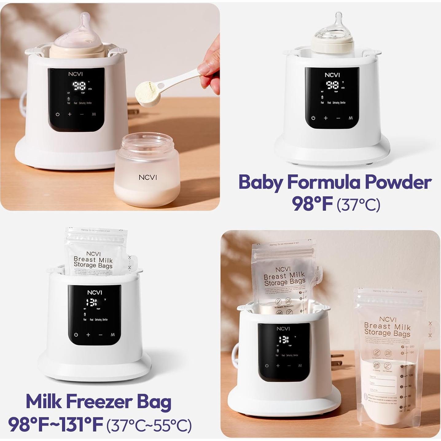 Calentador de Leche para Bebés NCVI 8 en 1 con Temporizador