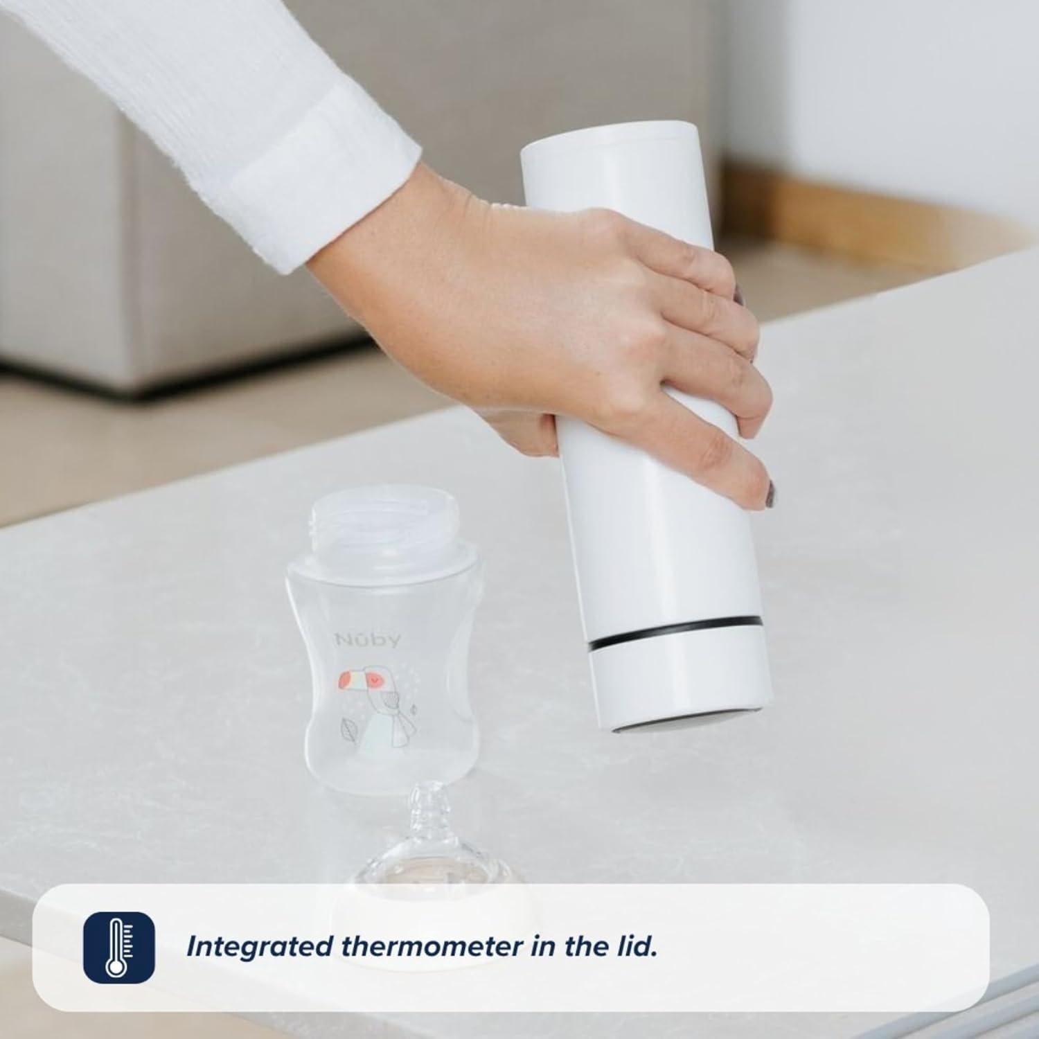 Fabricante de Biberones Portátil Nuby RapidCool - Acero Inoxidable