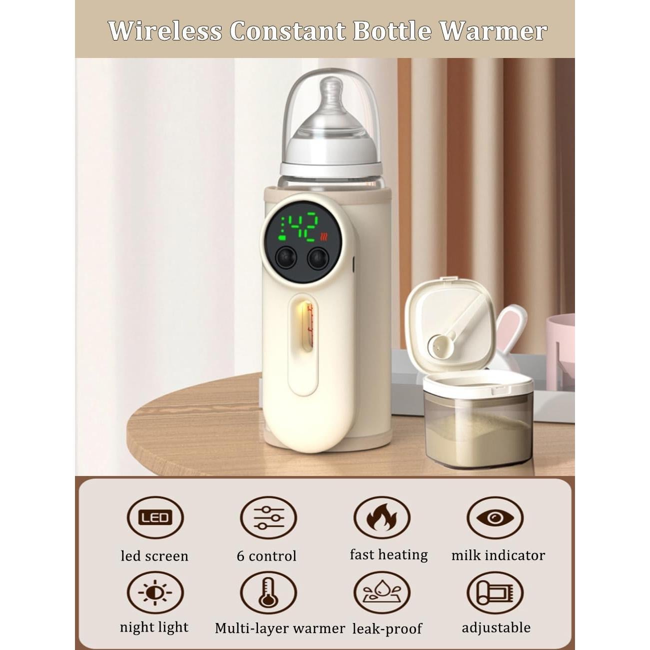 Calentador de Botellas Portátil AGWIM para Bebés 8000mAh