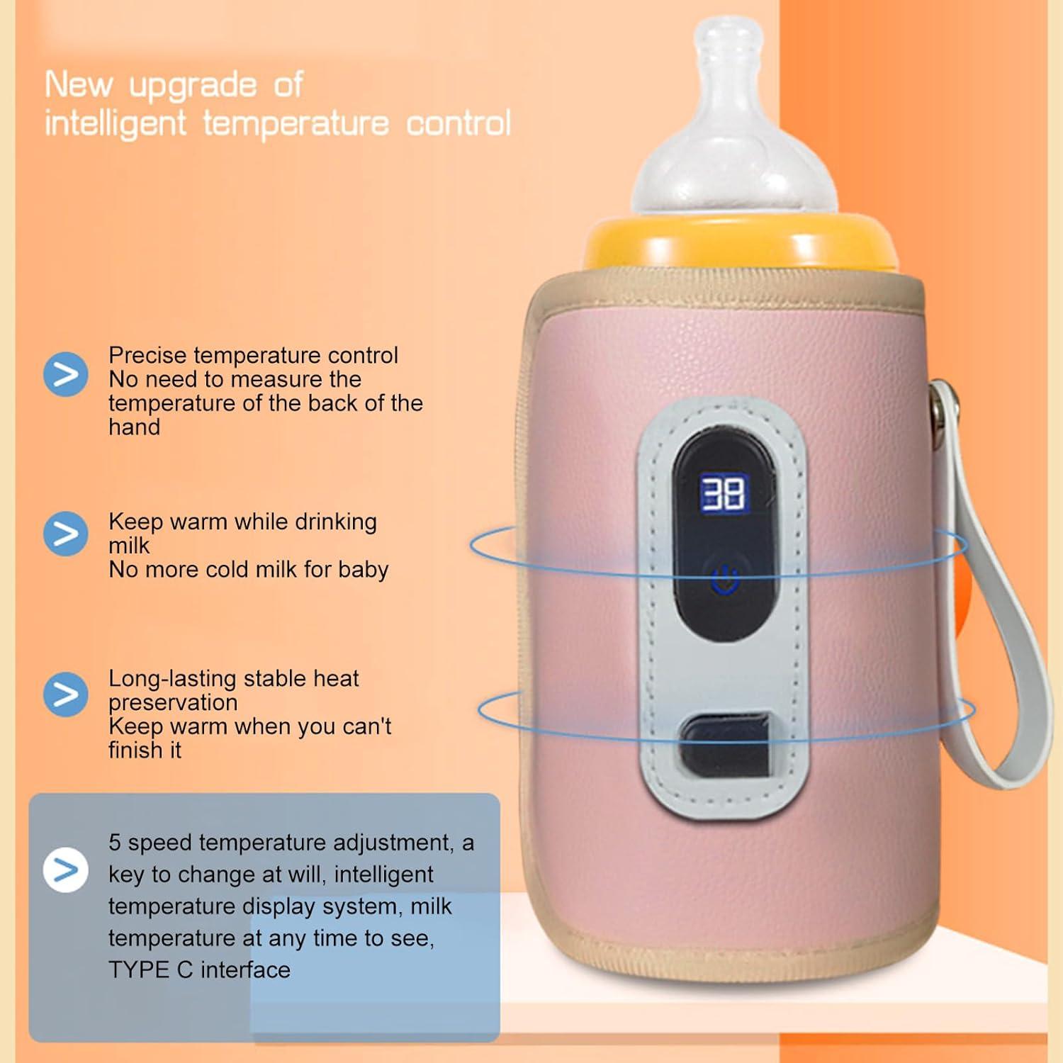 Calentador de Botellas de Leche para Bebés HEEPDD USB 5 Temperaturas