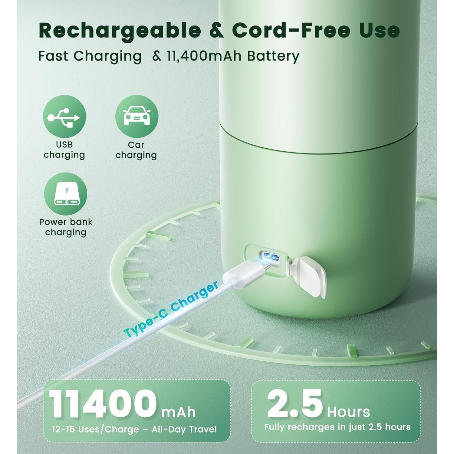 Calentador de Botellas Portátil Voice-tank 12oz 80W Acero Inoxidable