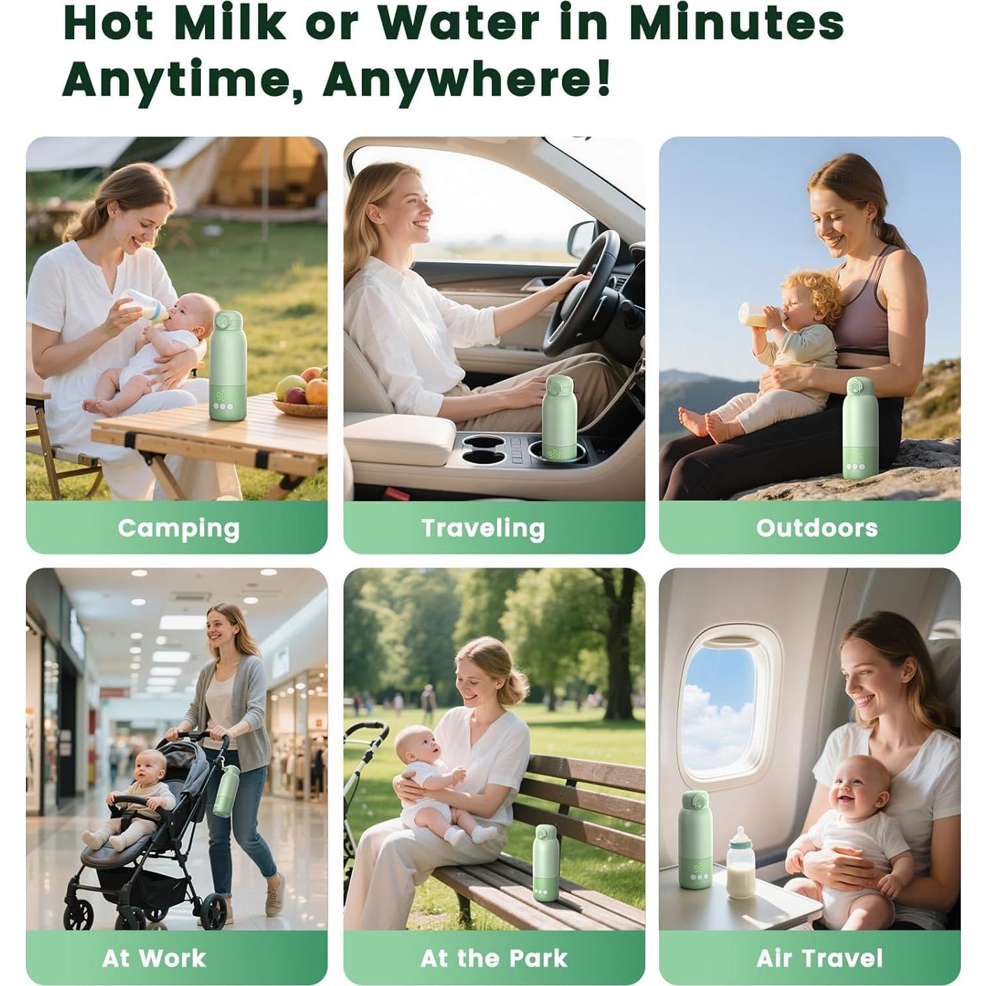 Calentador de Botellas Portátil Voice-tank 12oz 80W Acero Inoxidable