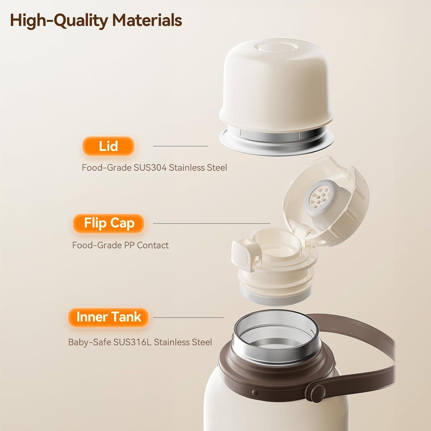 Calentador de Botellas Portátil Flybee 17oz 500mL Acero Inoxidable