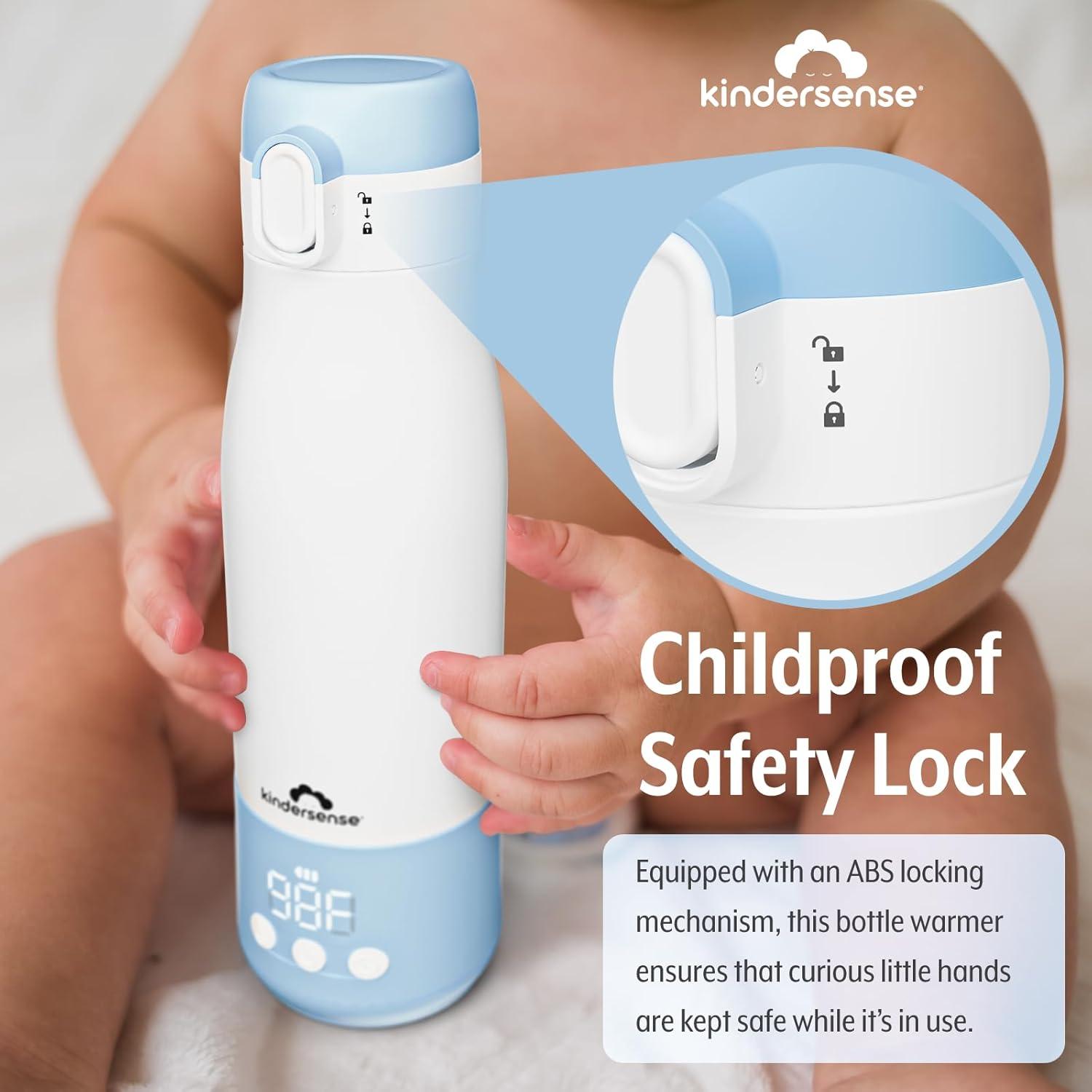Calentador de Botellas KinderSense® Portátil 12 Oz 55W - Leche Materna y Fórmula