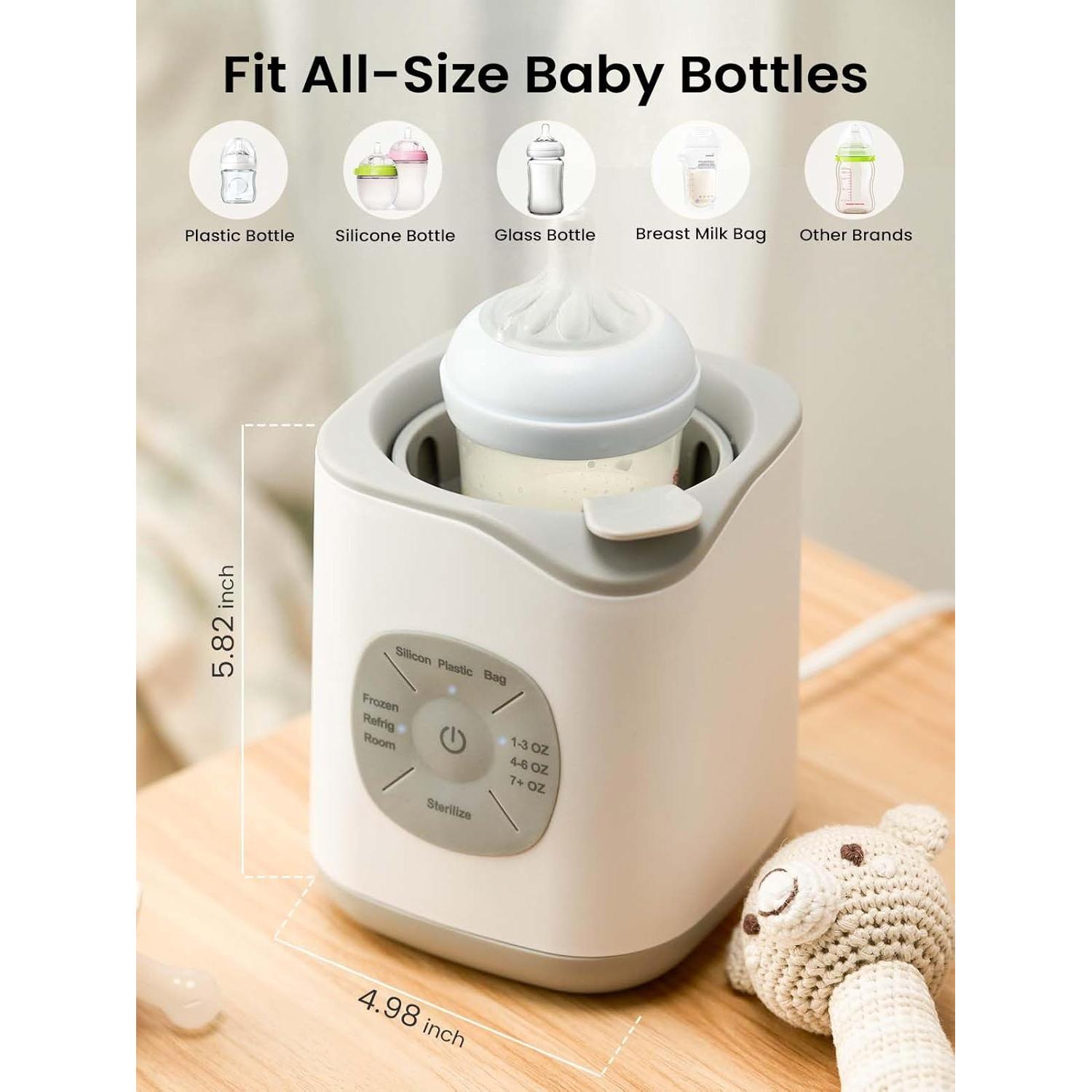 Calentador de Botellas GROWNSY Gris, Rápido y Preciso para Leche