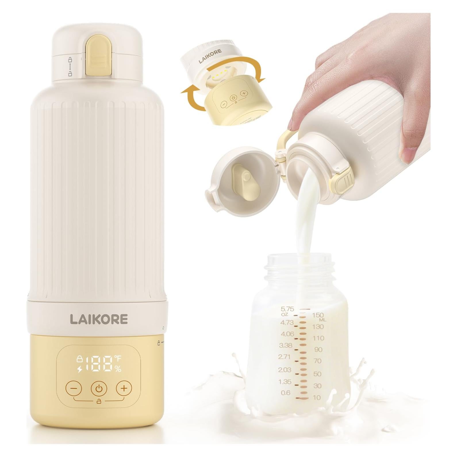 Calentador de Biberones Portátil LAIKORE 500ml Inalámbrico USB