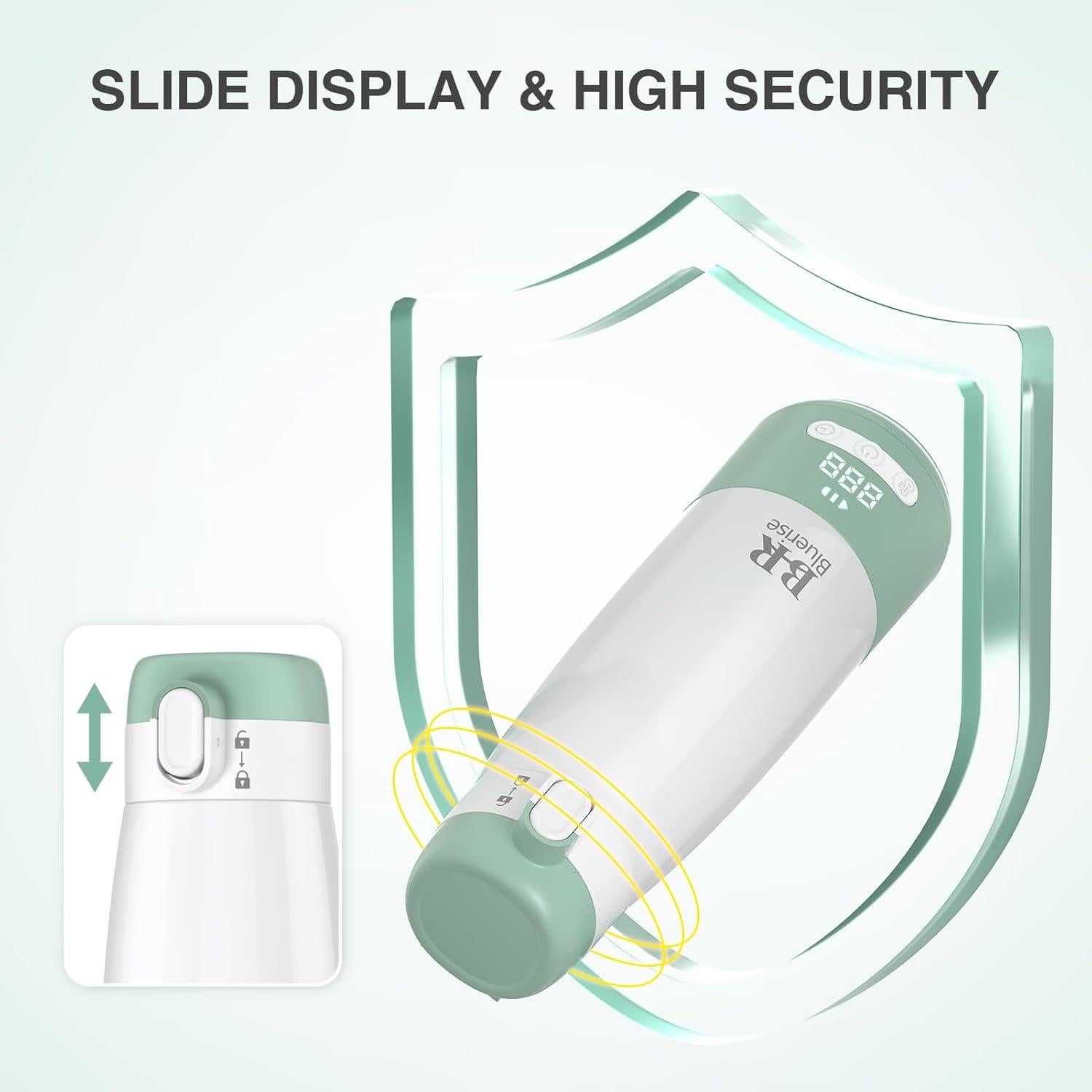 Calentador de Leche Portátil BRBLUERISE 12 oz Inalámbrico