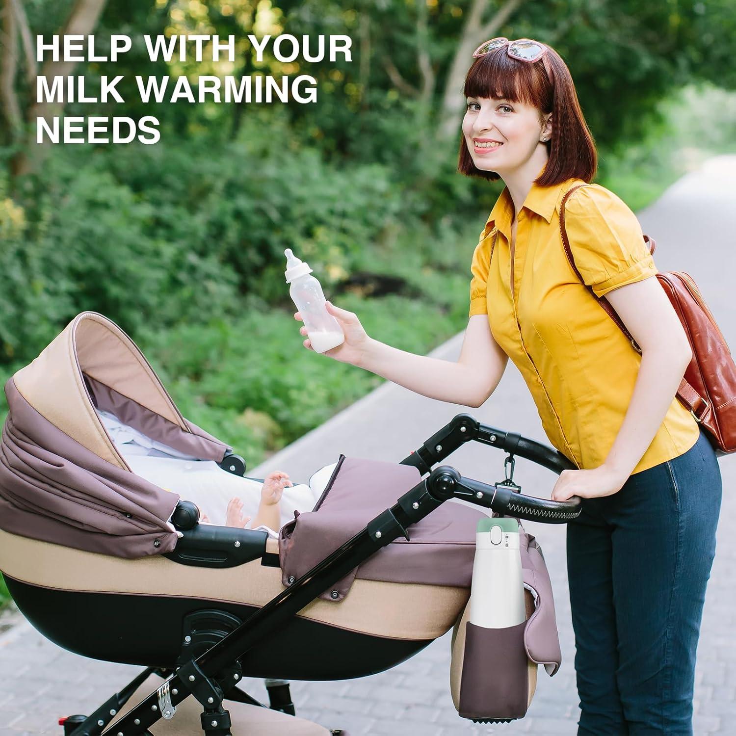 Calentador de Leche Portátil BRBLUERISE 12 oz Inalámbrico