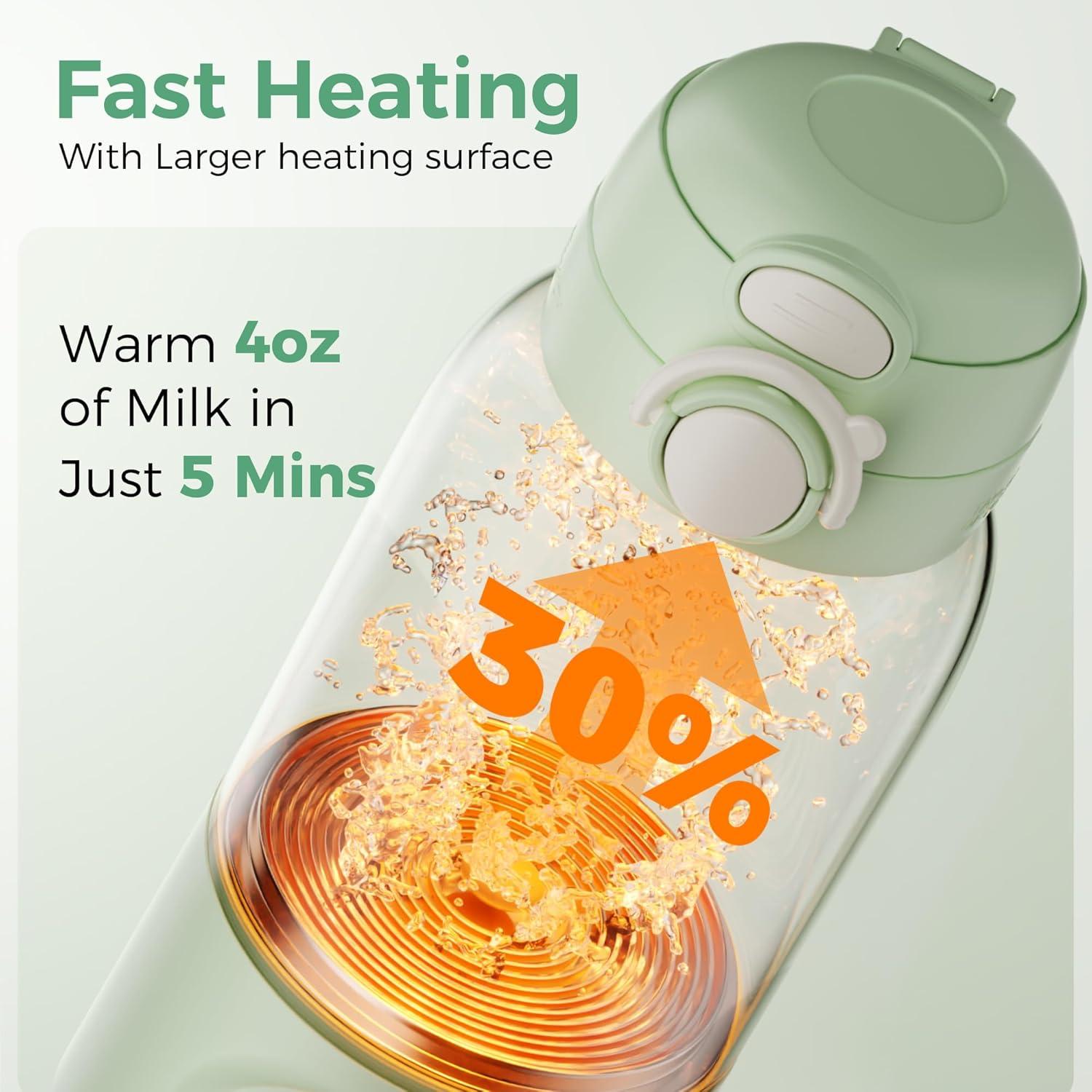 Calentador de Botellas Portátil HEYAXA 443ml con Batería 12000mAh