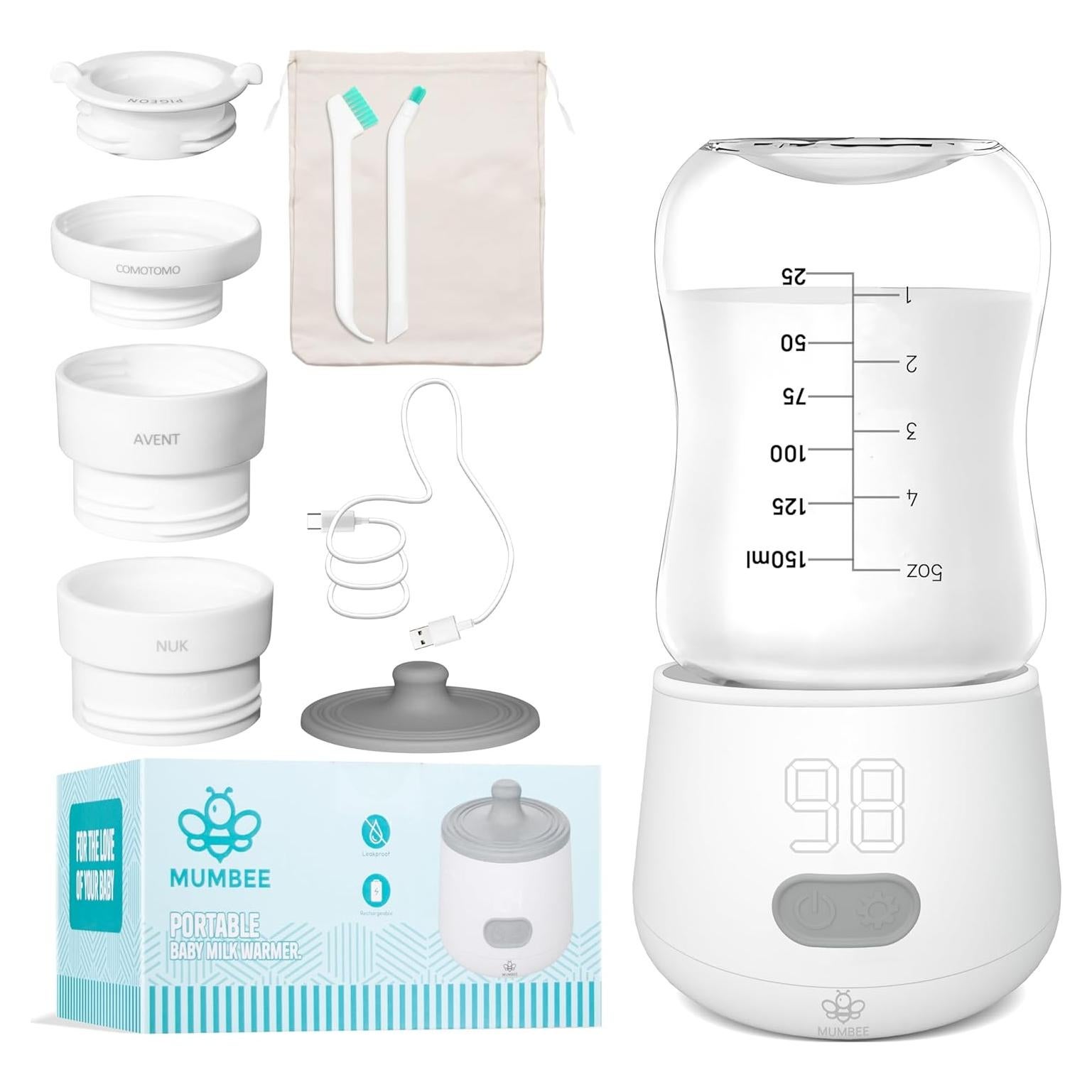 Calentador de Botellas Portátil 9000mAh BPA Free para Bebés